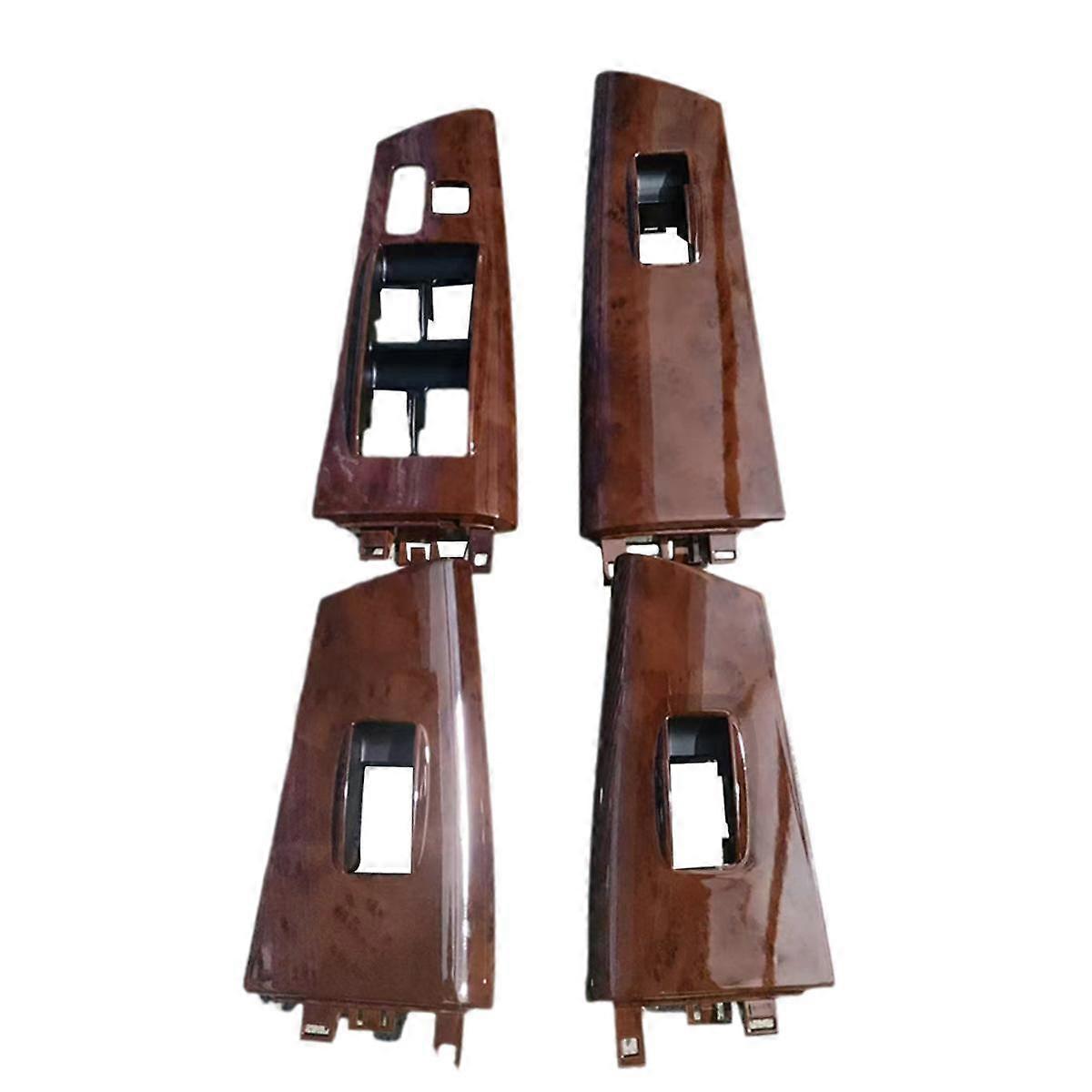 Car Window Lock Glass Lift Switch Panel Cover 74232-02E60-B0 74231-02E00 for 2007-2013 Wood Grain LHD