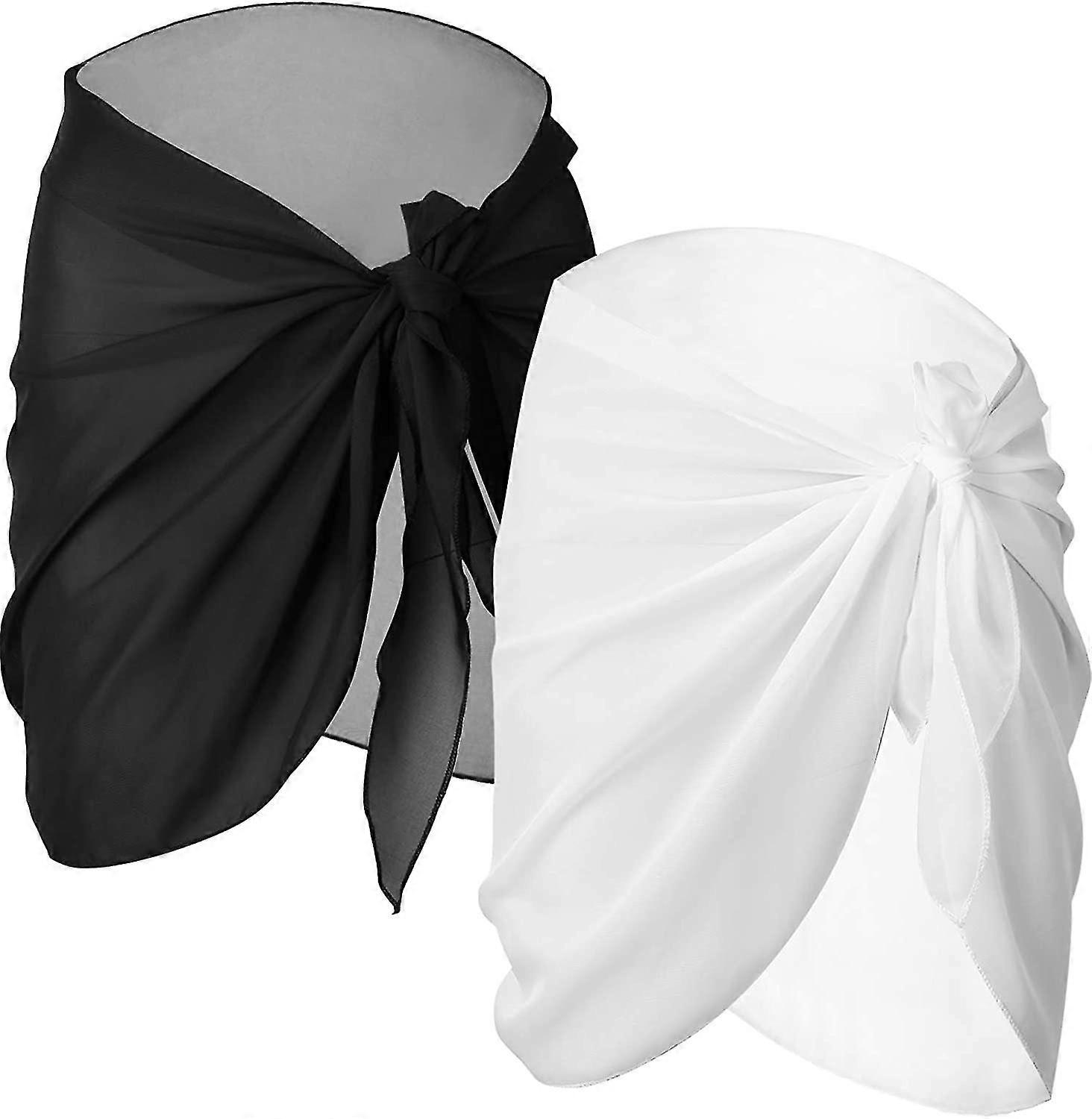 2 stuks vrouwen strand wrap sarong cover-up chiffon badpak wrap rokken