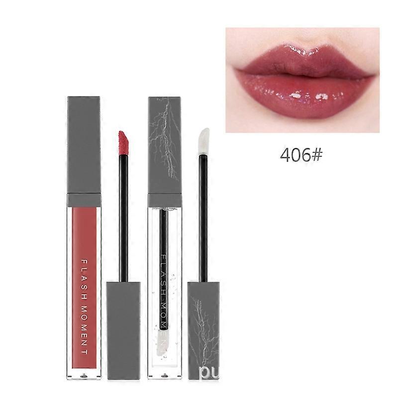 Matte Liquid Lipstick+Lip Plumper Makeup Set Pigmented Lips Makeup Gift Set