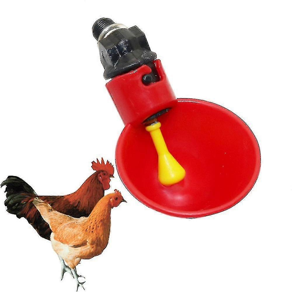10 Pcs Poultry Water Drinking Cups Automatic Quail Chicken Drinking Plastic Chicken Fowl Drinker Cup Red