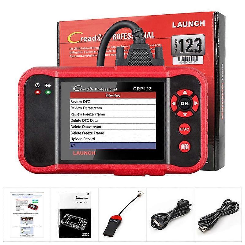 X431 CRP123 OBD II Diagnostic Tools Auto OBD2 EOBD Scanner Check Engine ABS SRS Airbag AT Systems DIY Scanner Free Update
