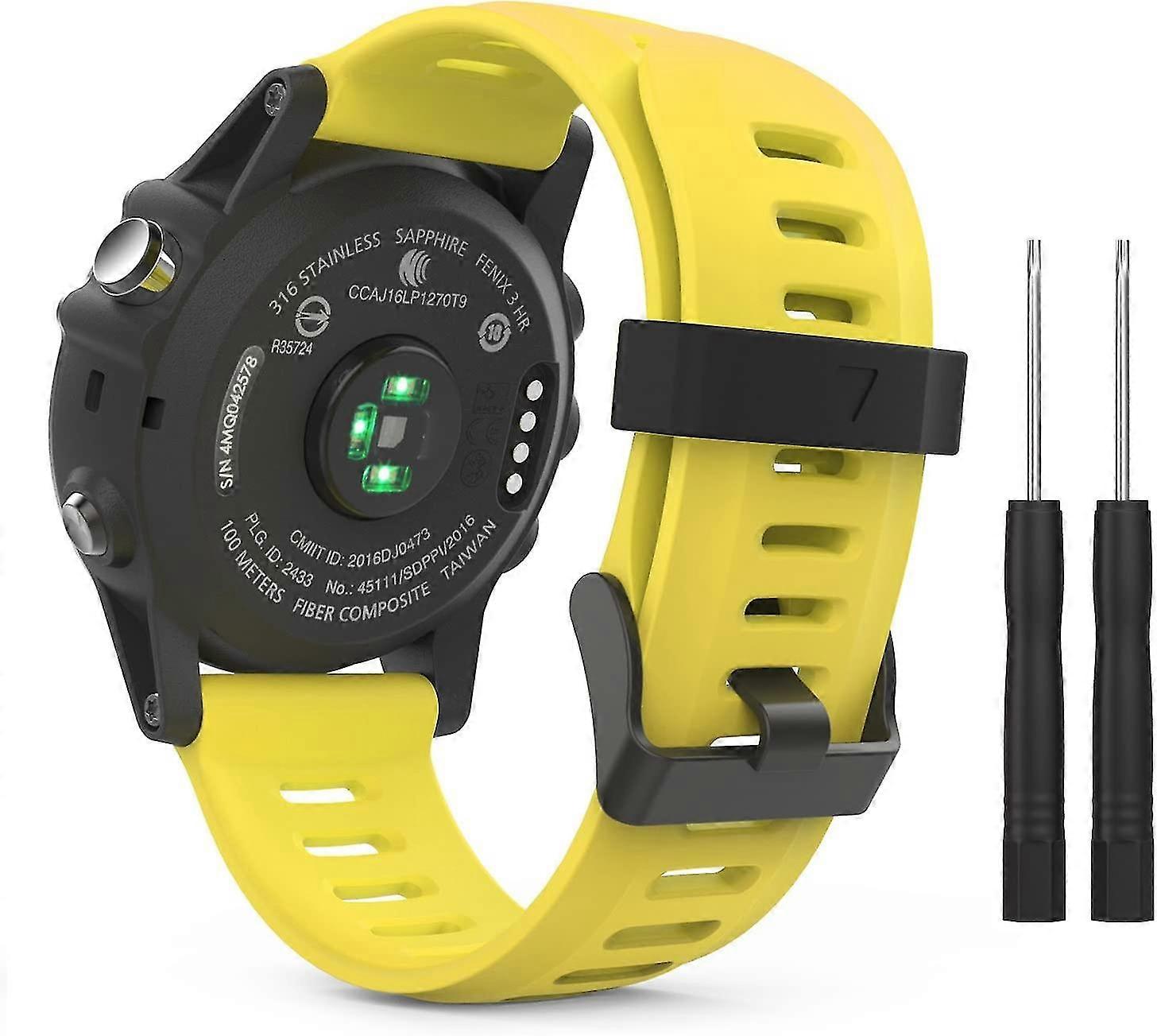 Bracelet sport de remplacement en silicone souple compatible avec Fenix 3 Hr / fenix 5x / 5x Plus / tactix Charlie / descente Mk1 / quatix 3