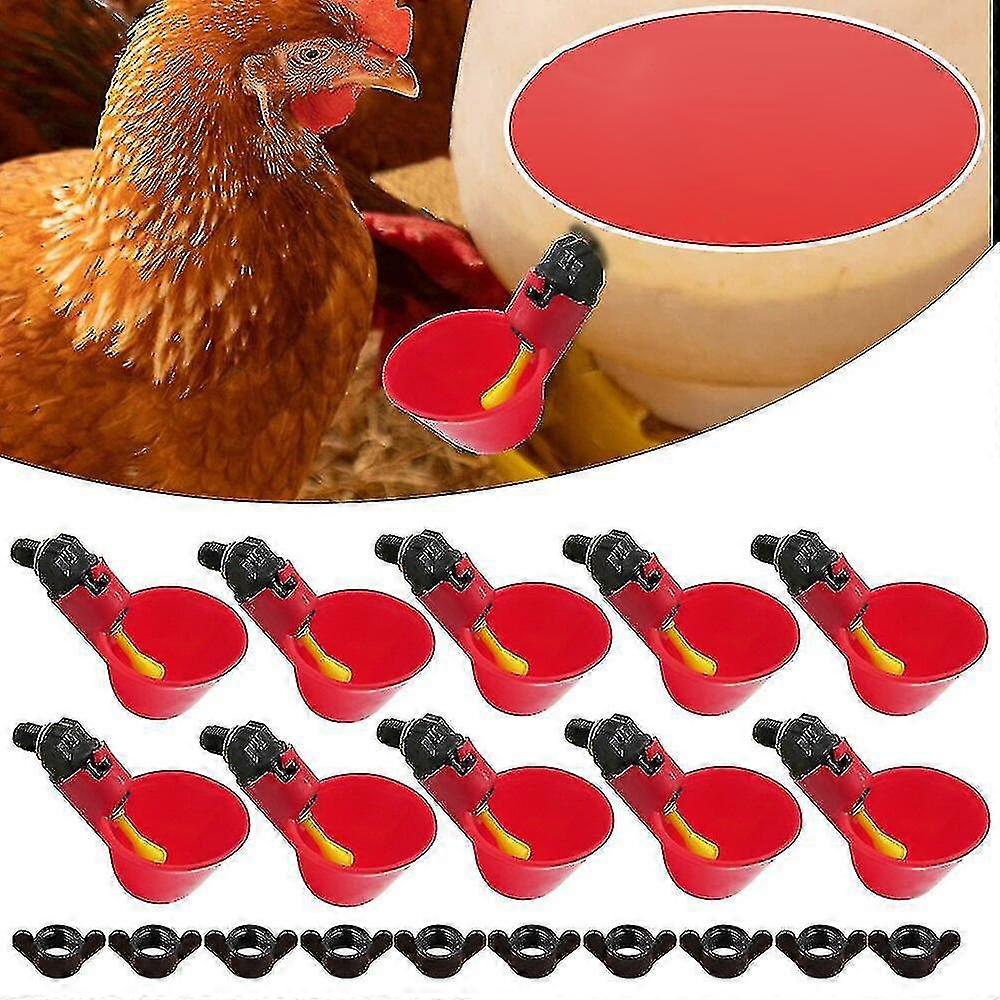 10/20pcs Automatic Chicken Drinker Poultry Drinker Drinking Cups House Chicken Drinking Bowls Drinker Cups