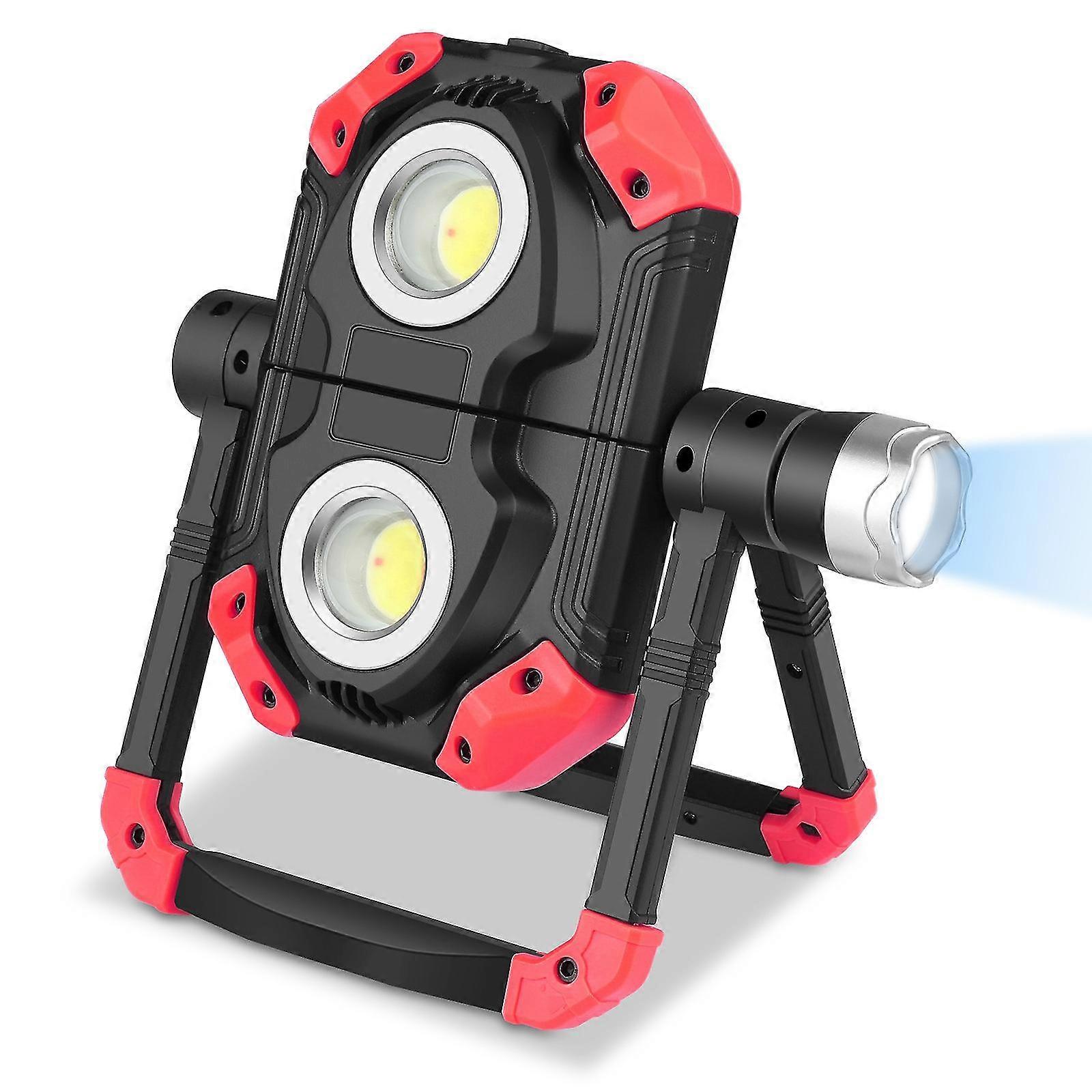 Rechargeable Led Work Light Cob Magnetic Working Lights With Mobile Charger & 360adjusting Stand Waterproof Usb Portable Flood Light For Mechanics Car