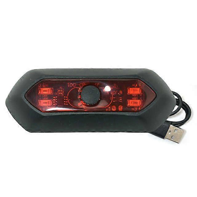 4 Led Helmet Rechargeable Motorcycle Bicycle Taillight Warning Light High Bright Flashing Waterproof with 3 Modes USB Light