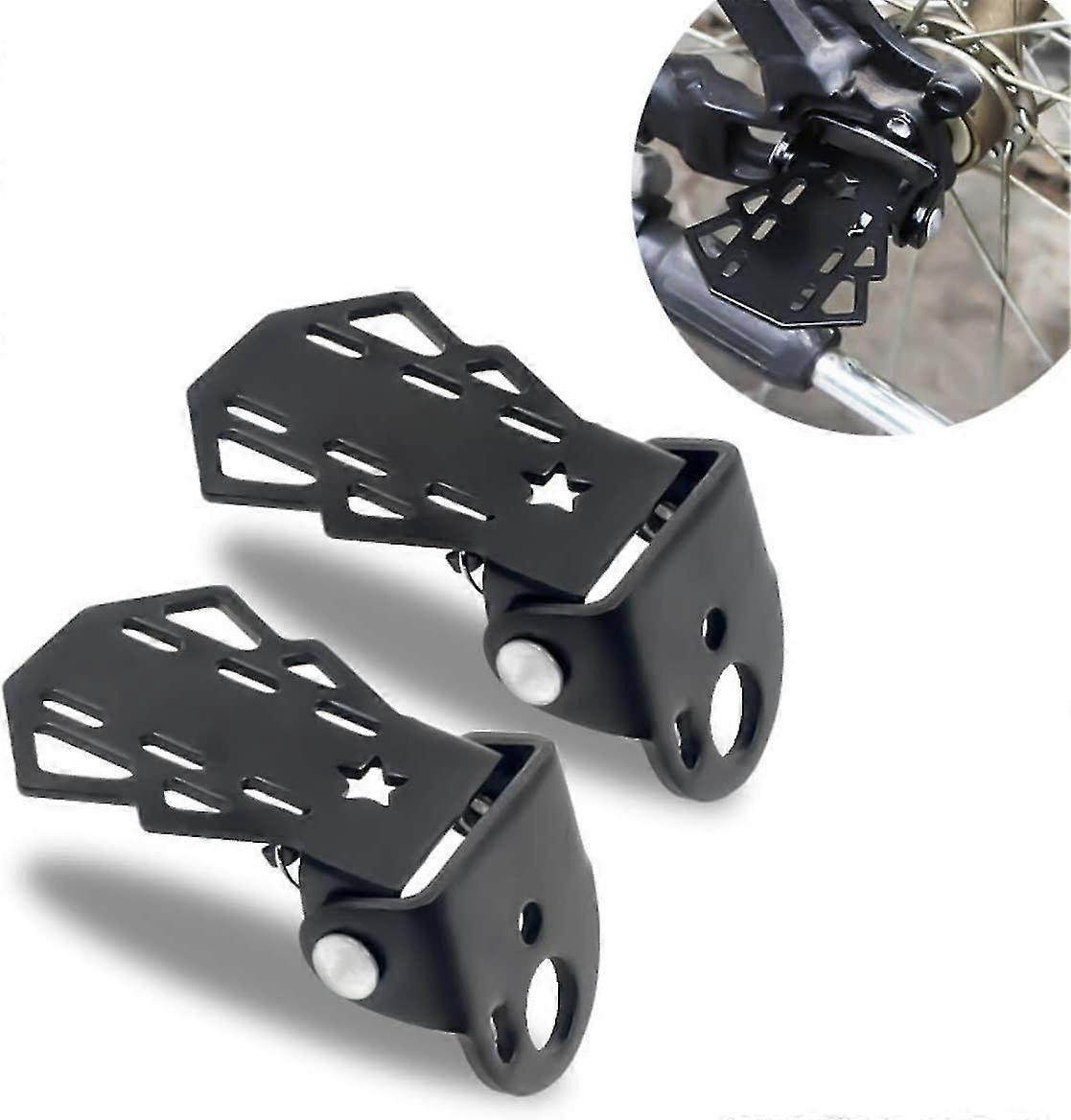 2pcs Rear Pedal Footrest Axle Steel Non-slip For Bicycle Universal