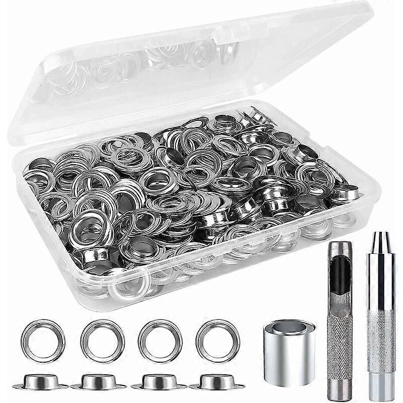 Eyelet Tool Kit 12mm - 120 Sets Metal Grommet - Grommet Eyelet Tools for DIY Curtain Tarp Canvas Tent Repair