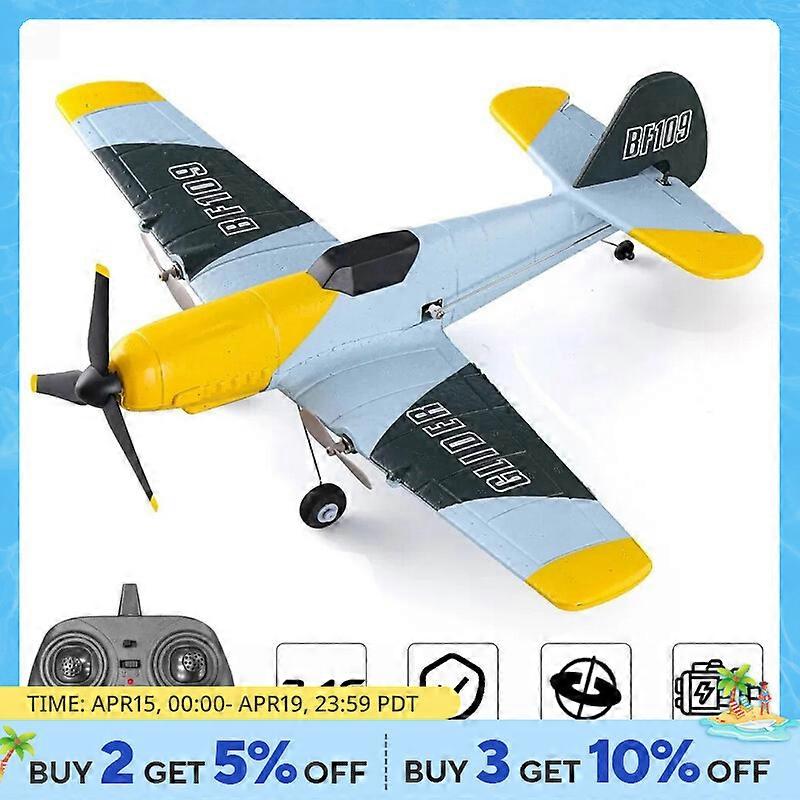 BF109 Remote Control Aircraft2.4G 3CH EPP Foam Remote Control Fighter Fixed Wingspan Glider Outdoor RTF RC Warbird Remote Control Aircraft Toys Gifts