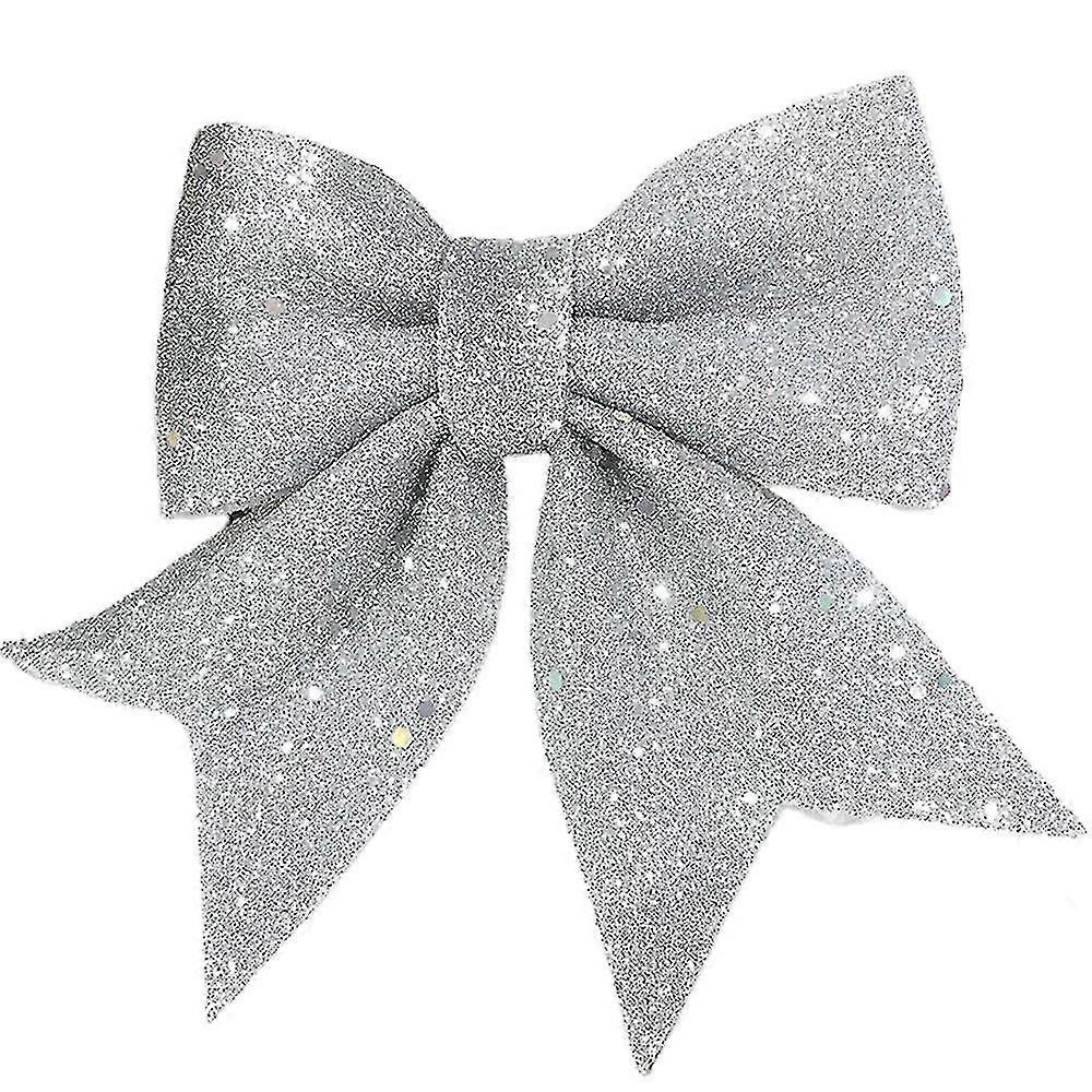 Julfest Dekor 2/10st Glitter Rosetter Julgran Bowknot Prydnader -gt