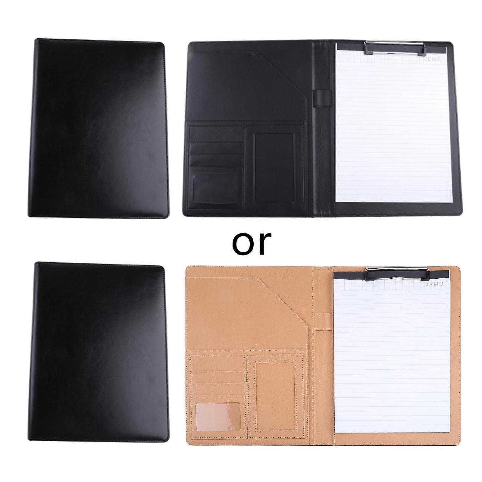A4 Leather Conference File Folder Document Manager Organizer With Calculator