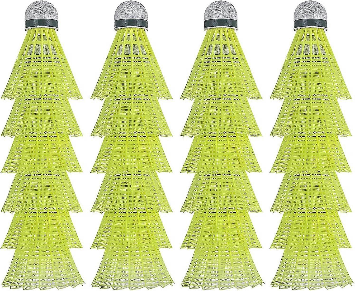 24 Pack Nylon Badminton Shuttlecocks Birdies, Nylon Feather Shuttlecocks for Badminton with Stable & Durable