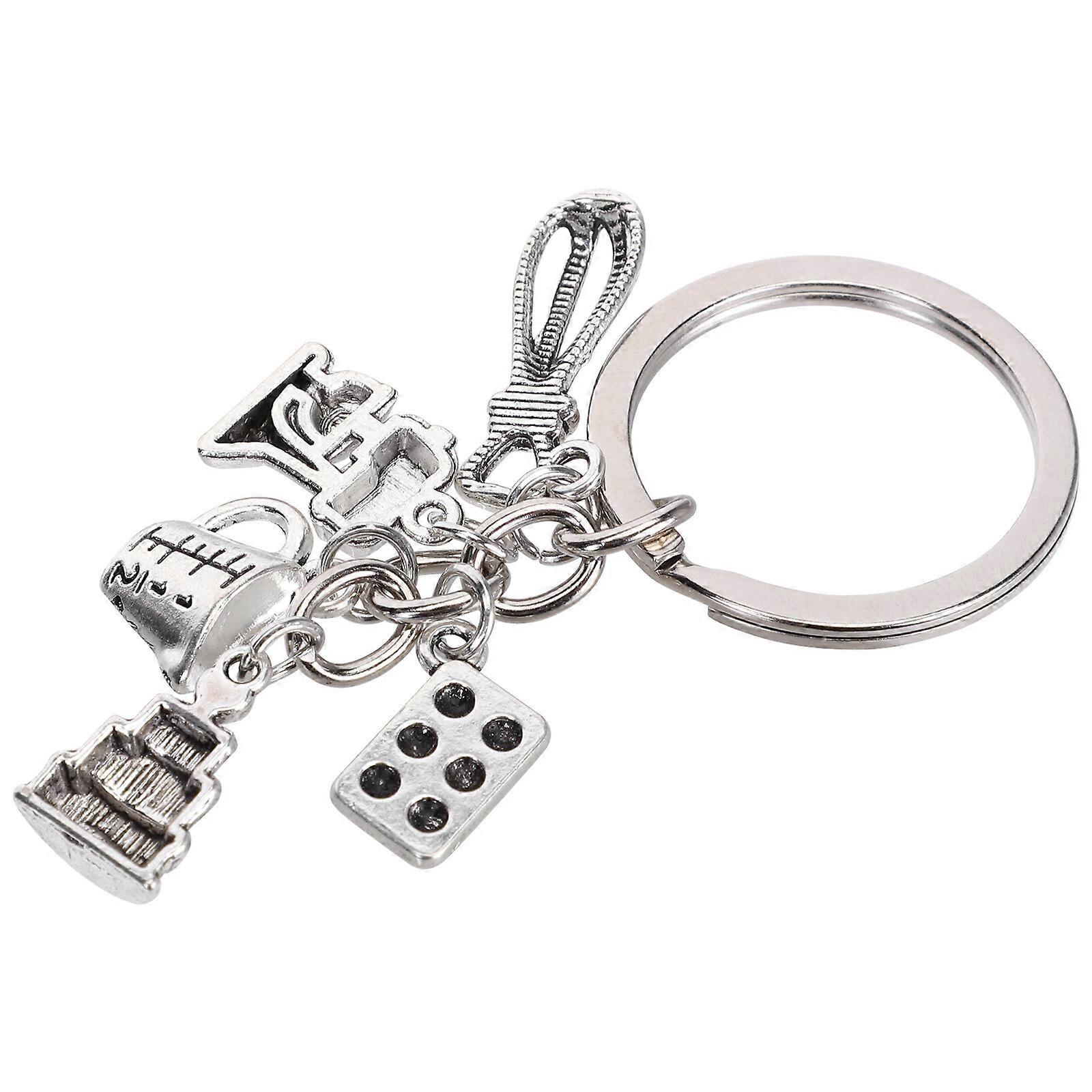 Baking Cake Series Key Chain Pendant Creative Dessert Theme Key Ring Gift