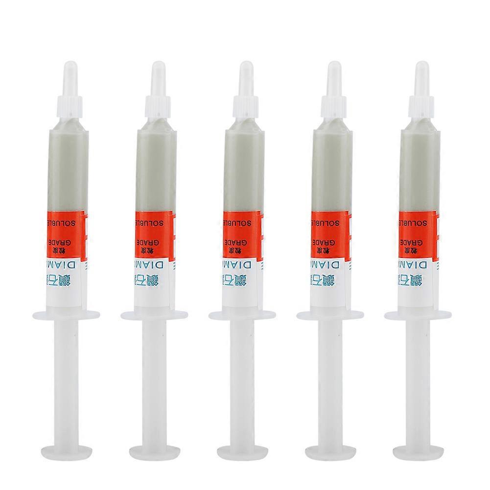 5pc/set Diamond Grinding Polishing Paste Lapping Compound Abrasive Paste Needle Tube W1.0# 8000