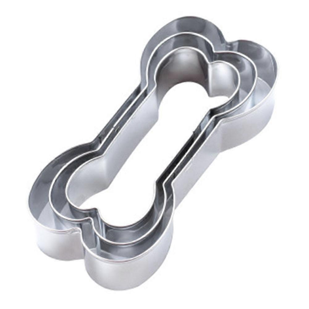 Dog Bone Cookie Cutter Set, Stainless Steel, 3-Piece