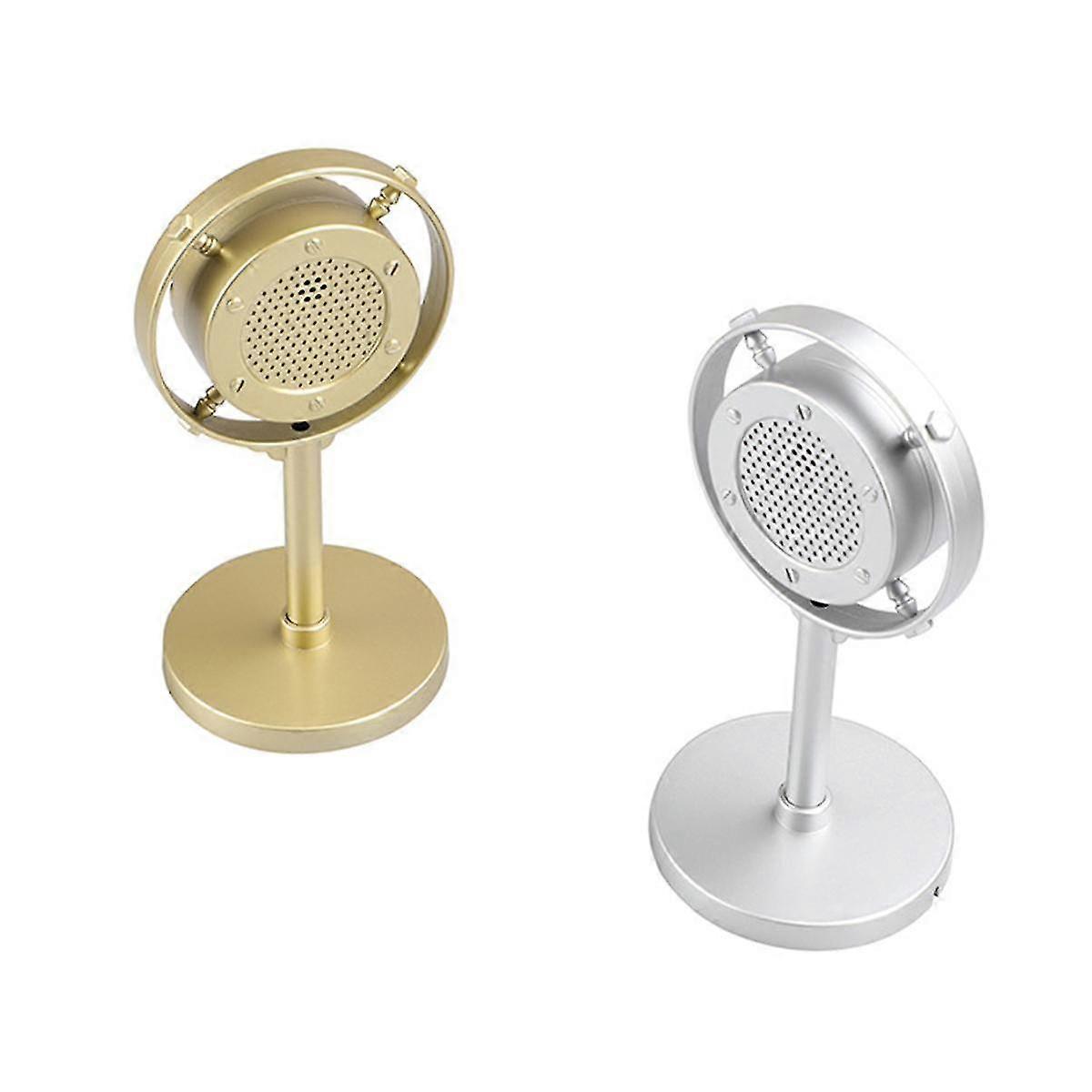 Vintage Style Microphone Simulation Classic Retro Dynamic Vocal Mic Universal Stand for Live Perfor