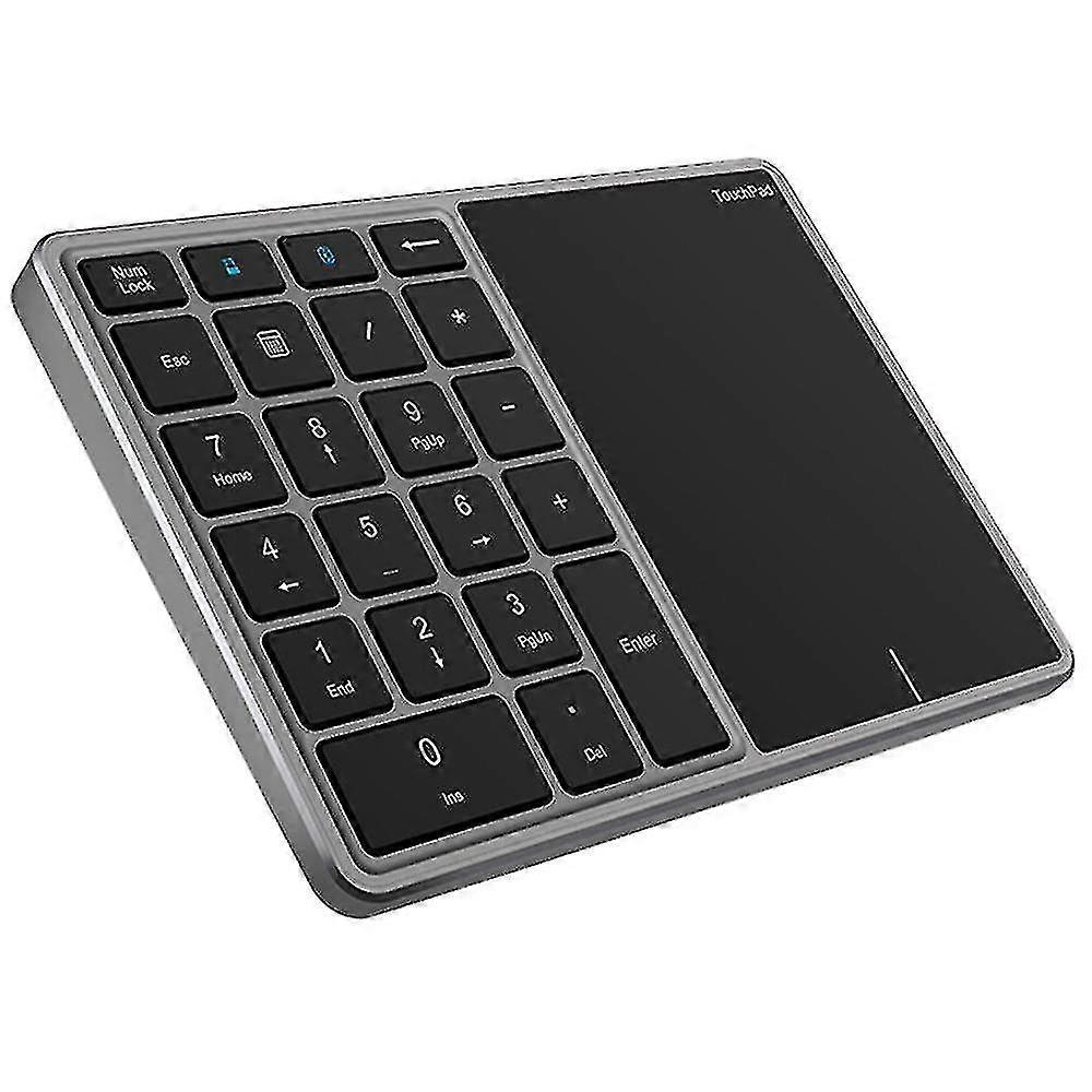 Bt-14 Bluetooth/2.4g Wireless Mini Numeric Keyboard Computer Laptop Keypad With Touchpad--