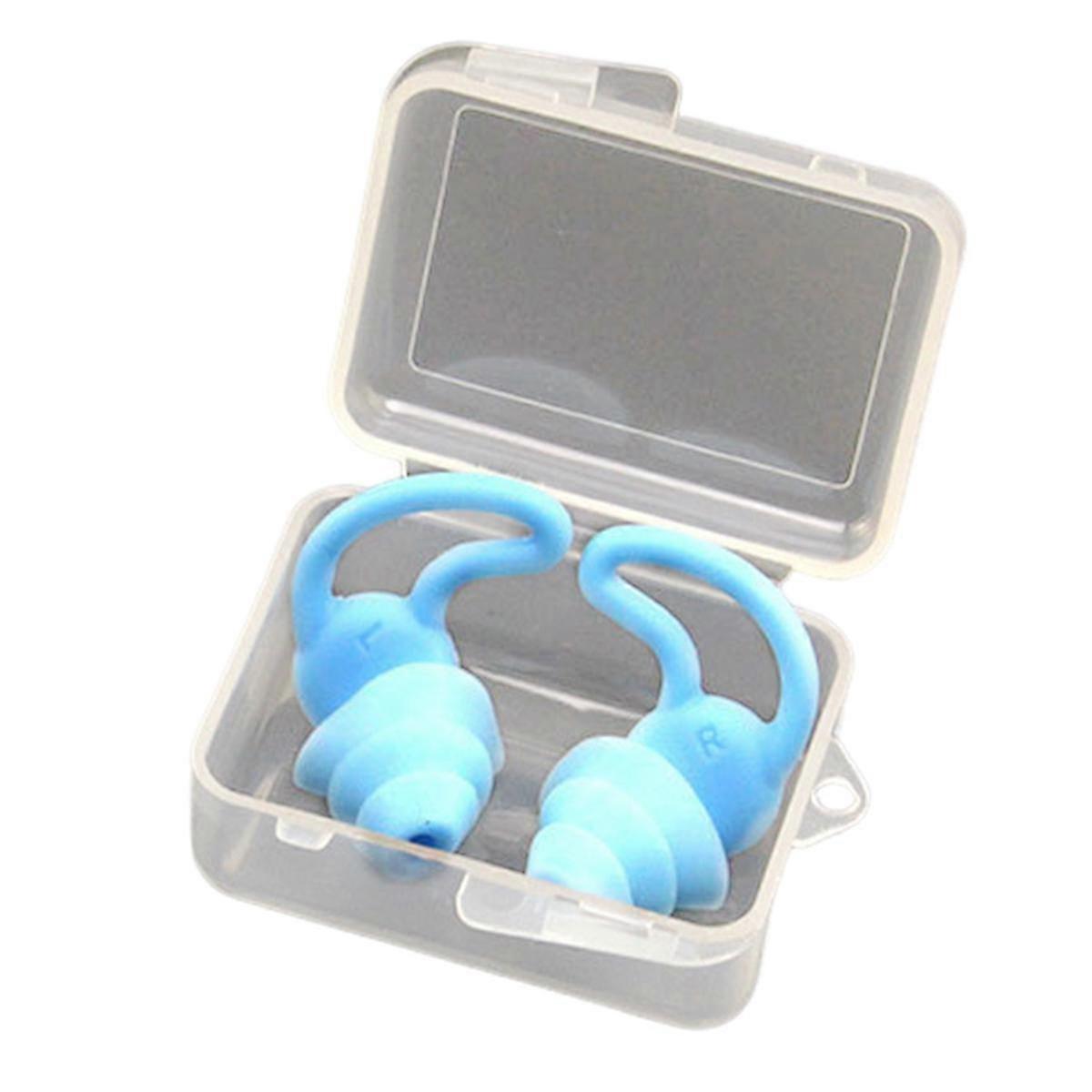 Soundproof Earplugs Three Layer Silicone Earplugs Waterproof Swimming Ear Plugs Sleep Noise Reduction Comfortable-B