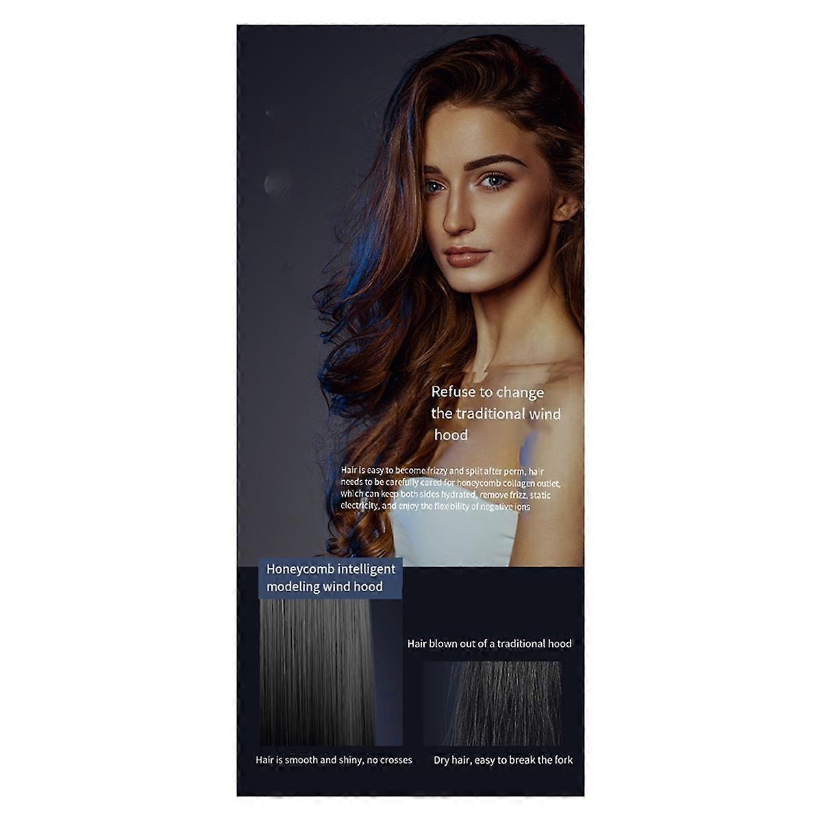 Universele Interface Föhn Kap voor Kapsalon Kap Blazen Krullend Haar Styling Styling Föhn Accessoires, Zwart