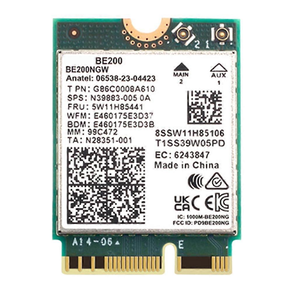 WIFI 7 BE200 BE200NGW WiFi-kortti Bluetooth 5.4 802.11AX Tri-Band M.2 NGFF langaton verkkosovitin Win10/11: lle