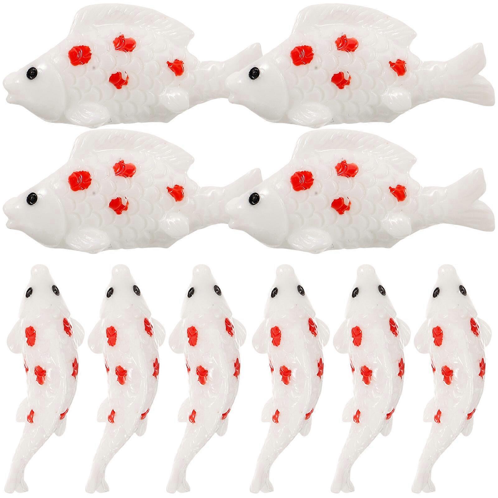 30 st mini-hartsfiskprydnader miniatyrguldfisk akvariefiskstatyer