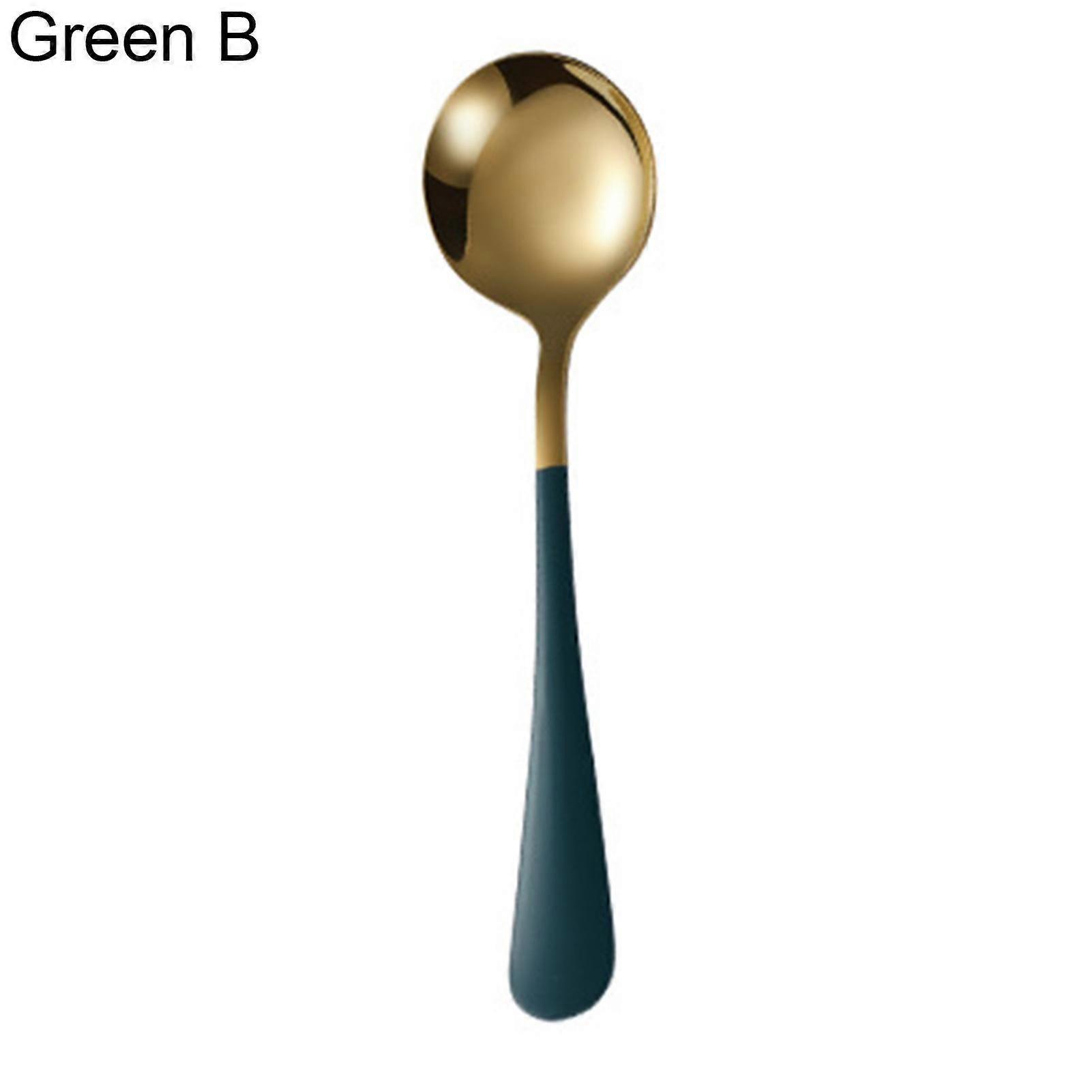 Soup Spoons Anti-rust Easy To Clean Stainless Steel Colorful Multi-purpose Dinner Spoons For Kitchen
