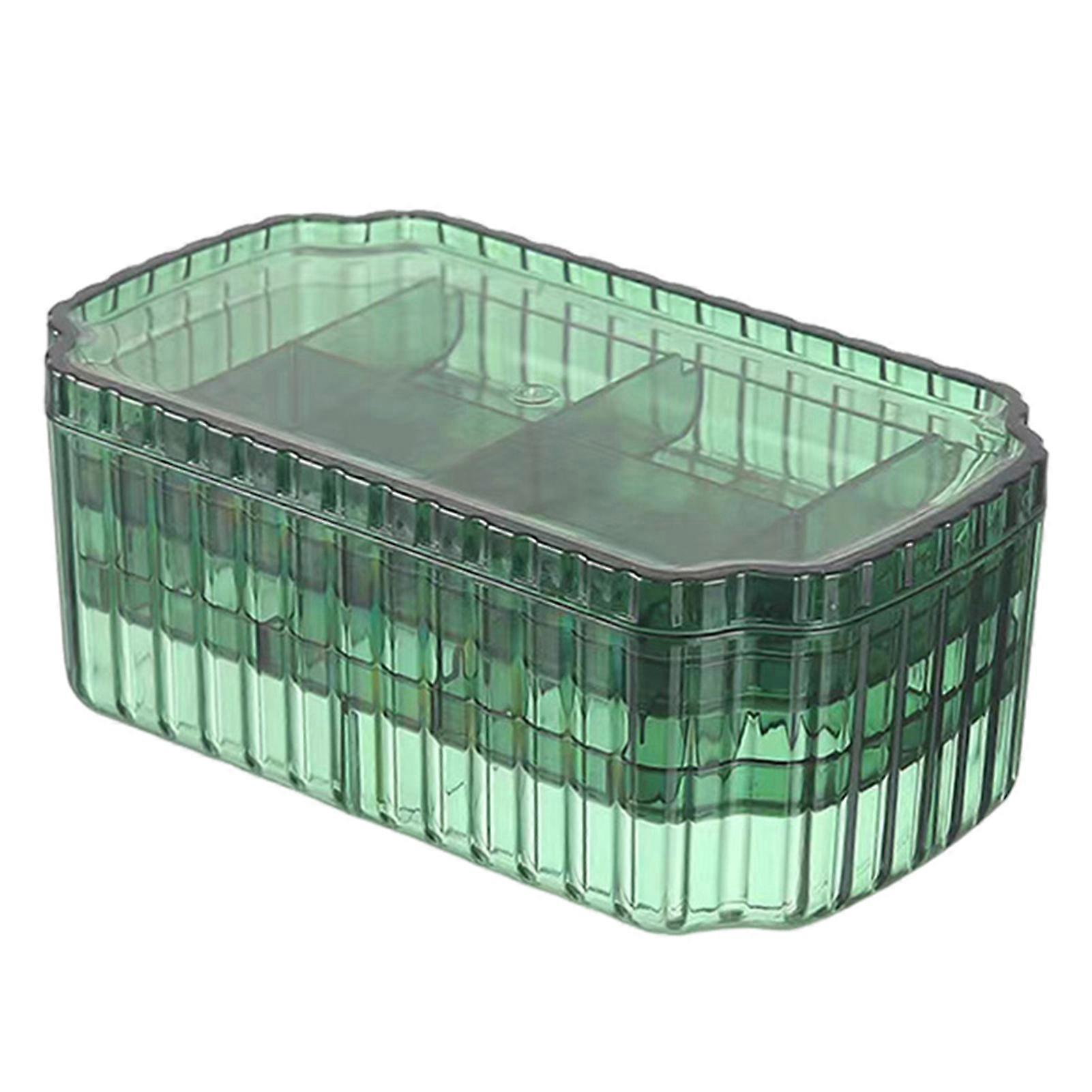 Transparent Jewelry Storage Box Large Capacity Multi-layer Dustproof Earrings Rings Container Desktop Jewelry Organizer Case Jikaixiang