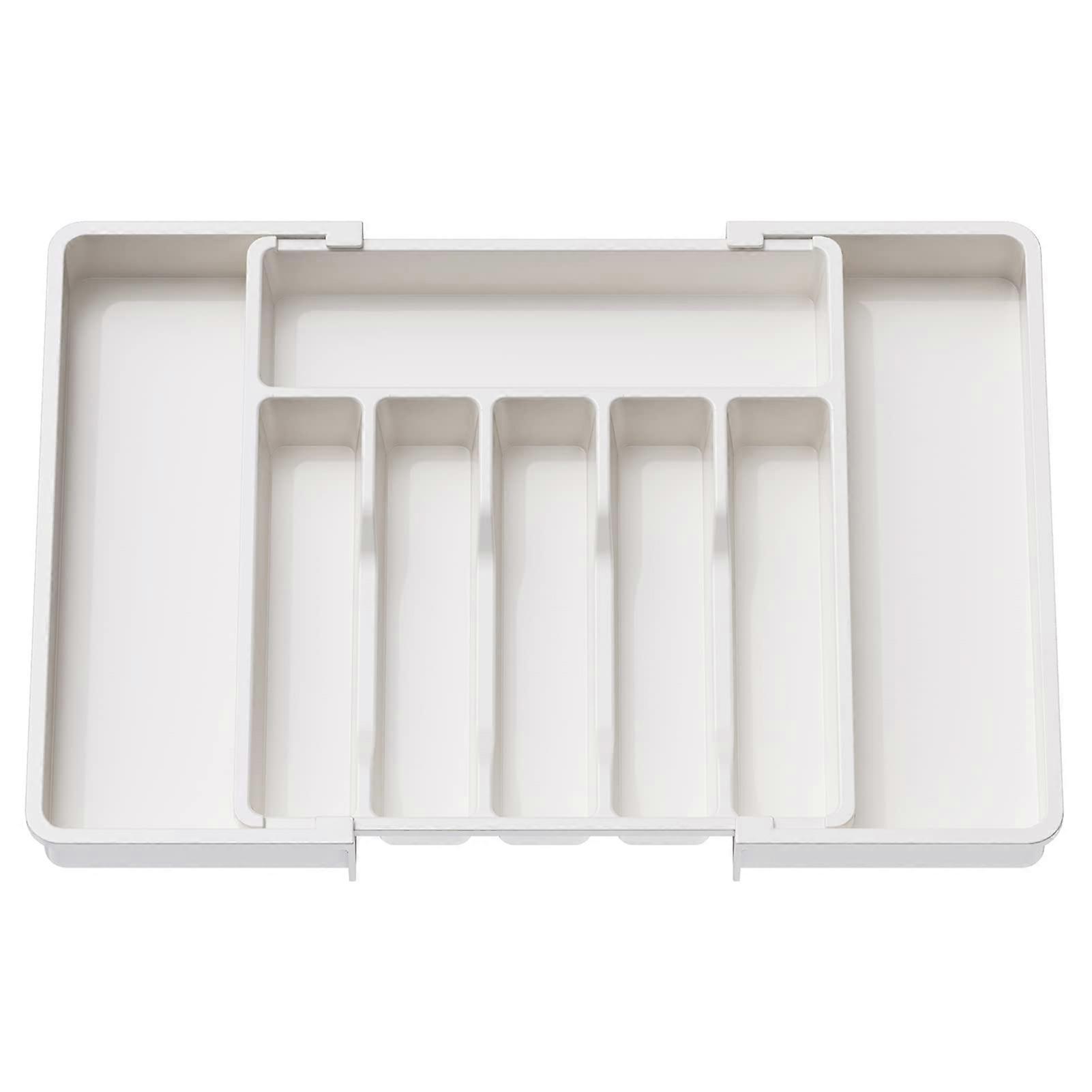 Cutlery Storage Box Classification Organization Expandable Large Capacity Multi Compartments Tableware Tray Fork Chopsticks Spoon Drawer Tableware Org