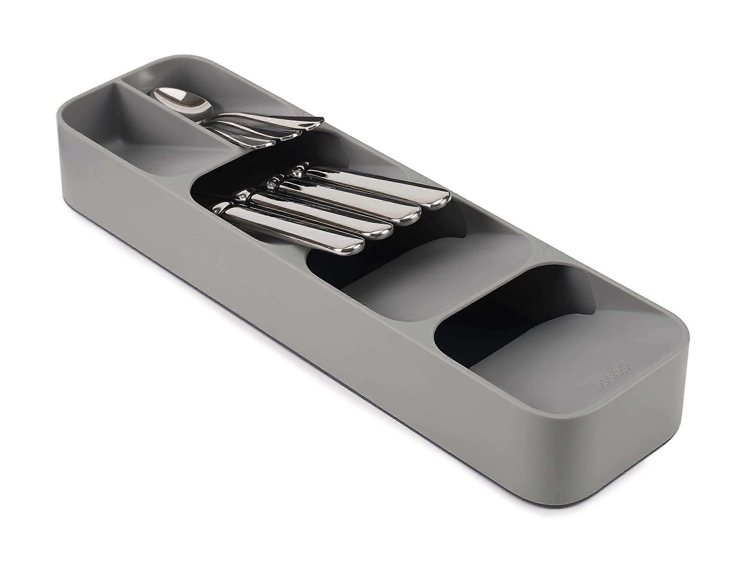 Compact Cutlery Organizer Kitchen Small Gray