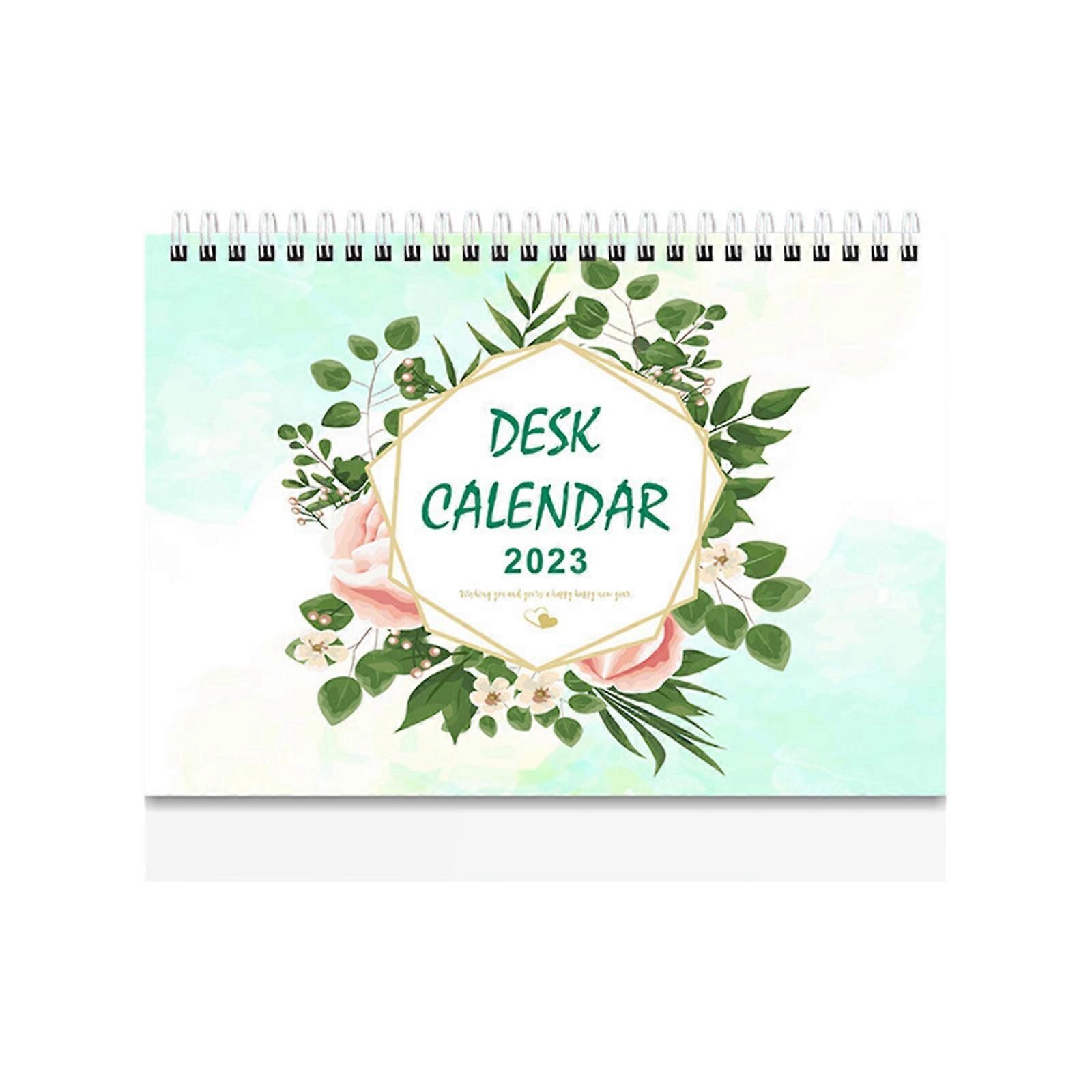 Festival Notesblok Blomsteroptagelse Desktop Pad Tyk undersøgelse Akademisk til Office, månedlig daglig