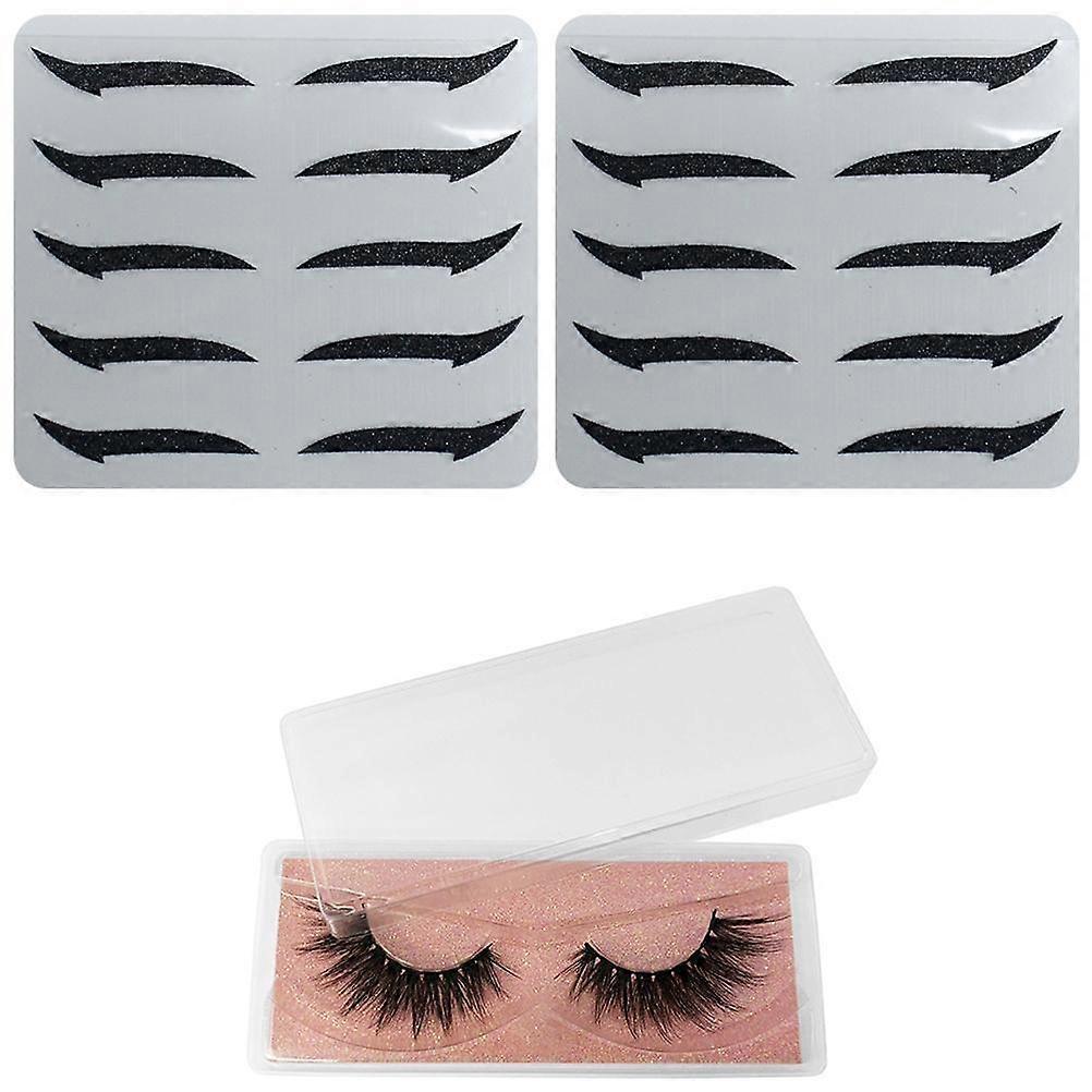 Eyelash Eyeliner Sticker Eyelashes Soft And Natural Curling And Eyelash Eyeliner Sticker 10 Pairs Eyeliner +1 Pair Eyelashes