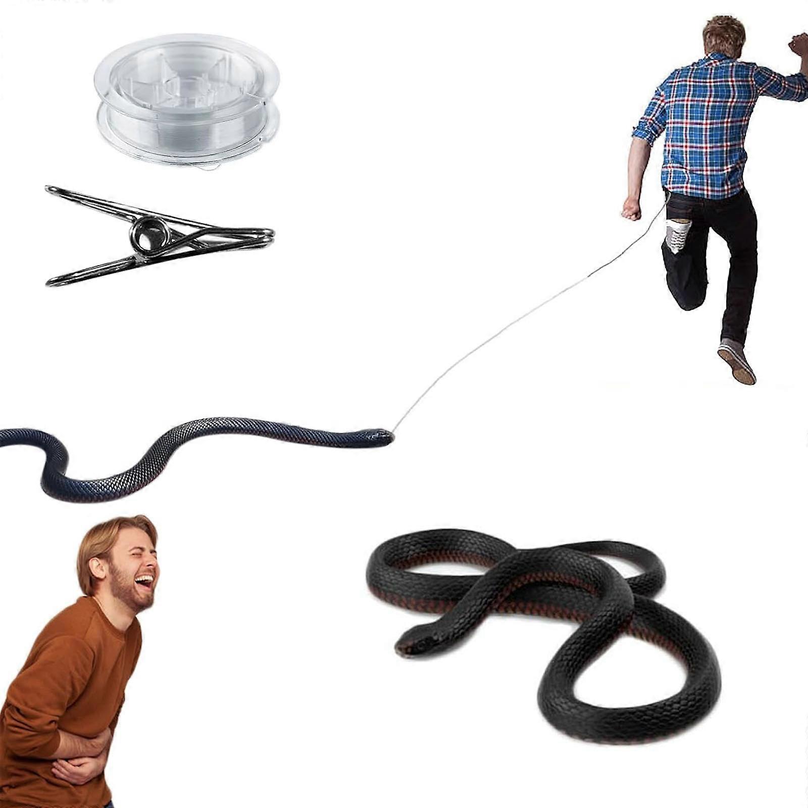 120CM Snake Prank With String Clip - Snake on a String Prank That Chase People Toy