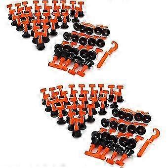 Pack Of 100 Tile Balancing System, Tile Levelling System, Reusable With 2 Tile Keys For Wall And Floor Tiles