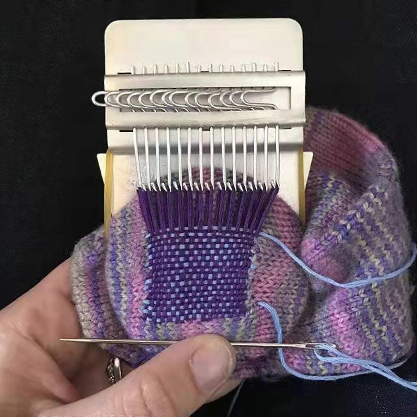 Aggiornato Small Loom Speedweve Type Weave Tool Speed Weave Darning Machine Tool Easy Kit