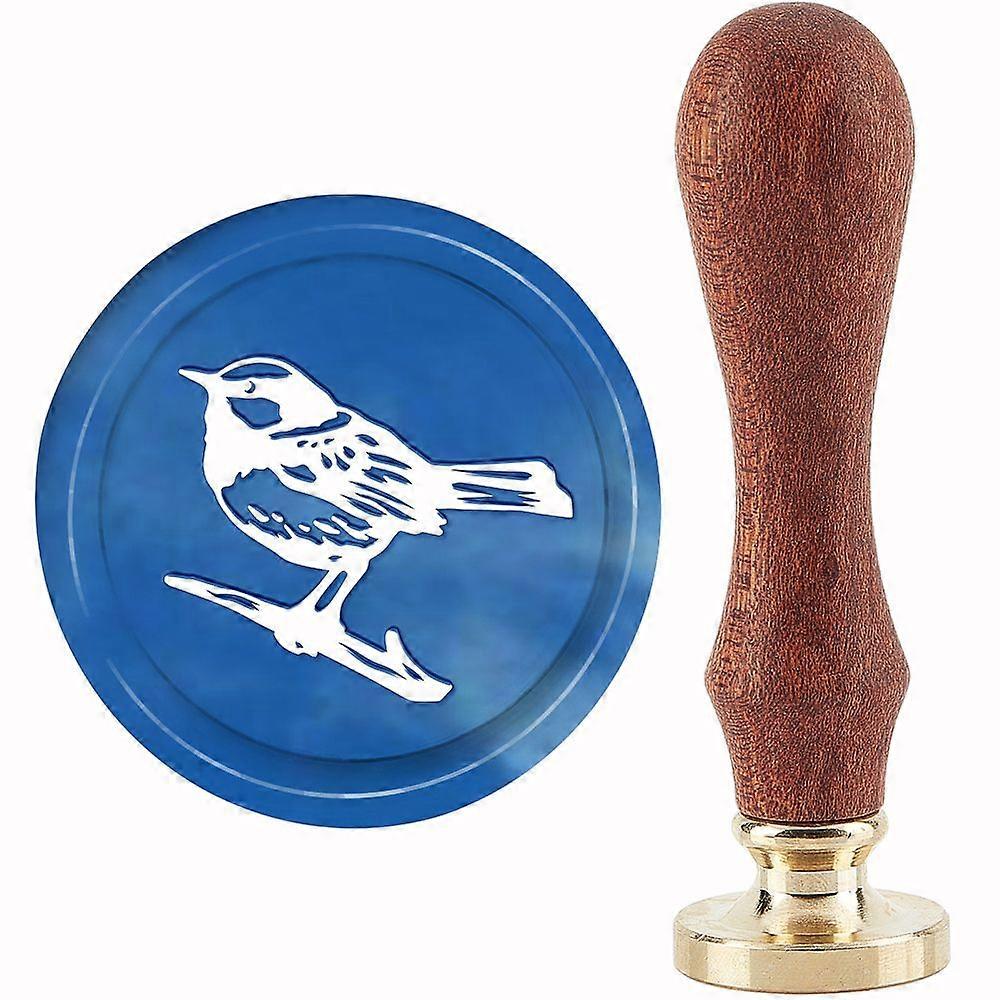 1Set Brass Wax Seal Stamp with Handle for DIY Scrapbooking Bird Pattern 89x30mm