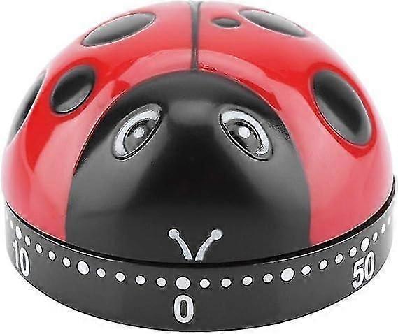 Cute Ladybug Shape Kitchen Timer 60 minute timer with loud ringing bell Mechanical Clockwork timer Kitchen Cookware