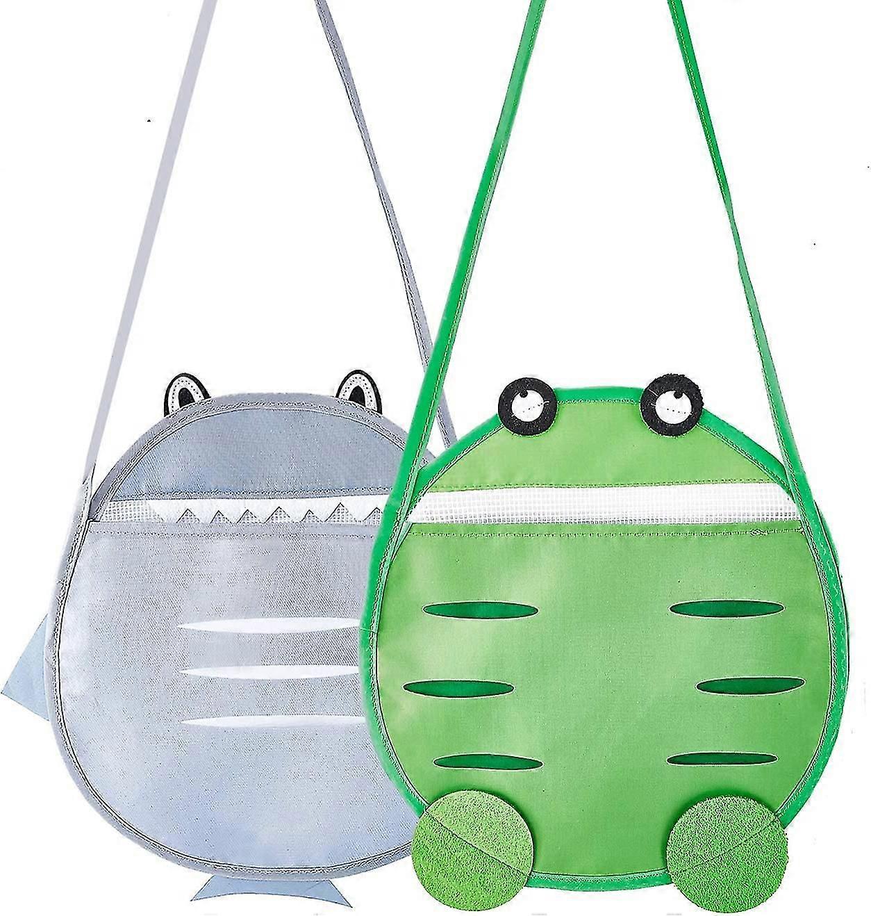 Durable And Foldable Mesh Seashell Bags For Kids,4 Pa Cute Shell ,collecting Beach Bag For Seashells,pool Towe,swimsuit,keep Sand And Water Away,gre,9
