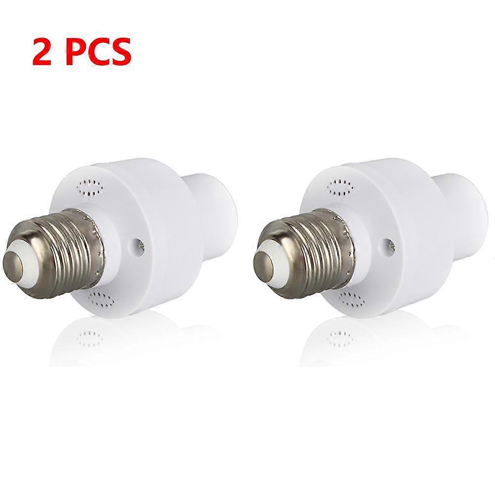 2pcs E27 LED Infrared Motion Detection Light Sensor E27 Base PIR Motion Detector Wall Lamp Holder Smart Switch Lamp Socket Adapter