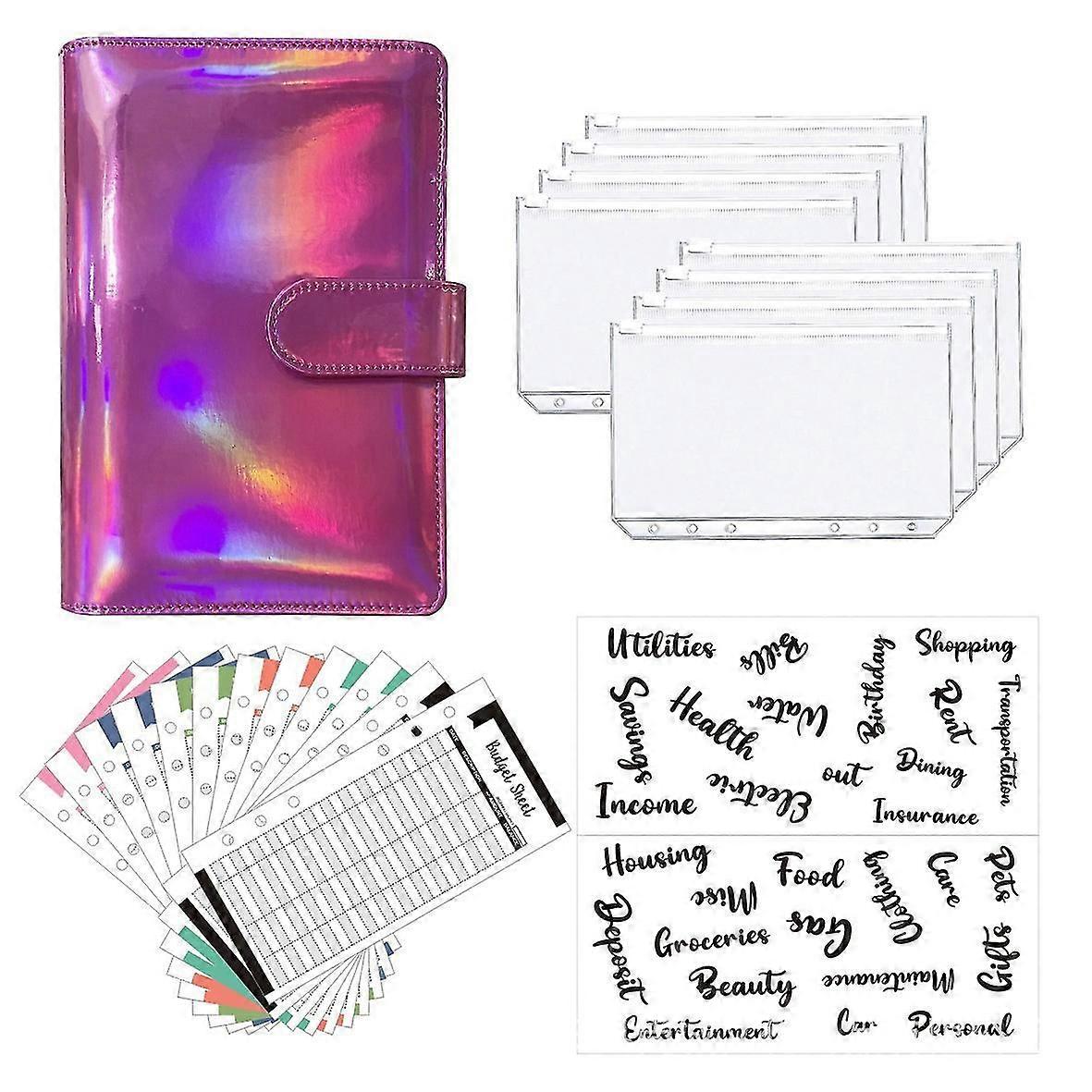 A6 Binder Budget Planner Notebook Pokrywy Rozmiar folderu 6 otworów Kieszenie
