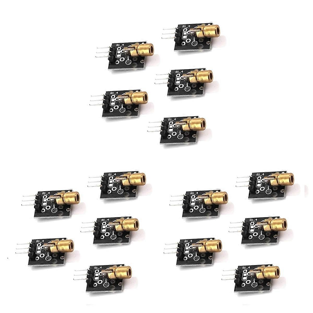 15pcs KY-008 650nm Laser Sensor Module 6mm 5V Red Laser Dot Diode Copper Header for