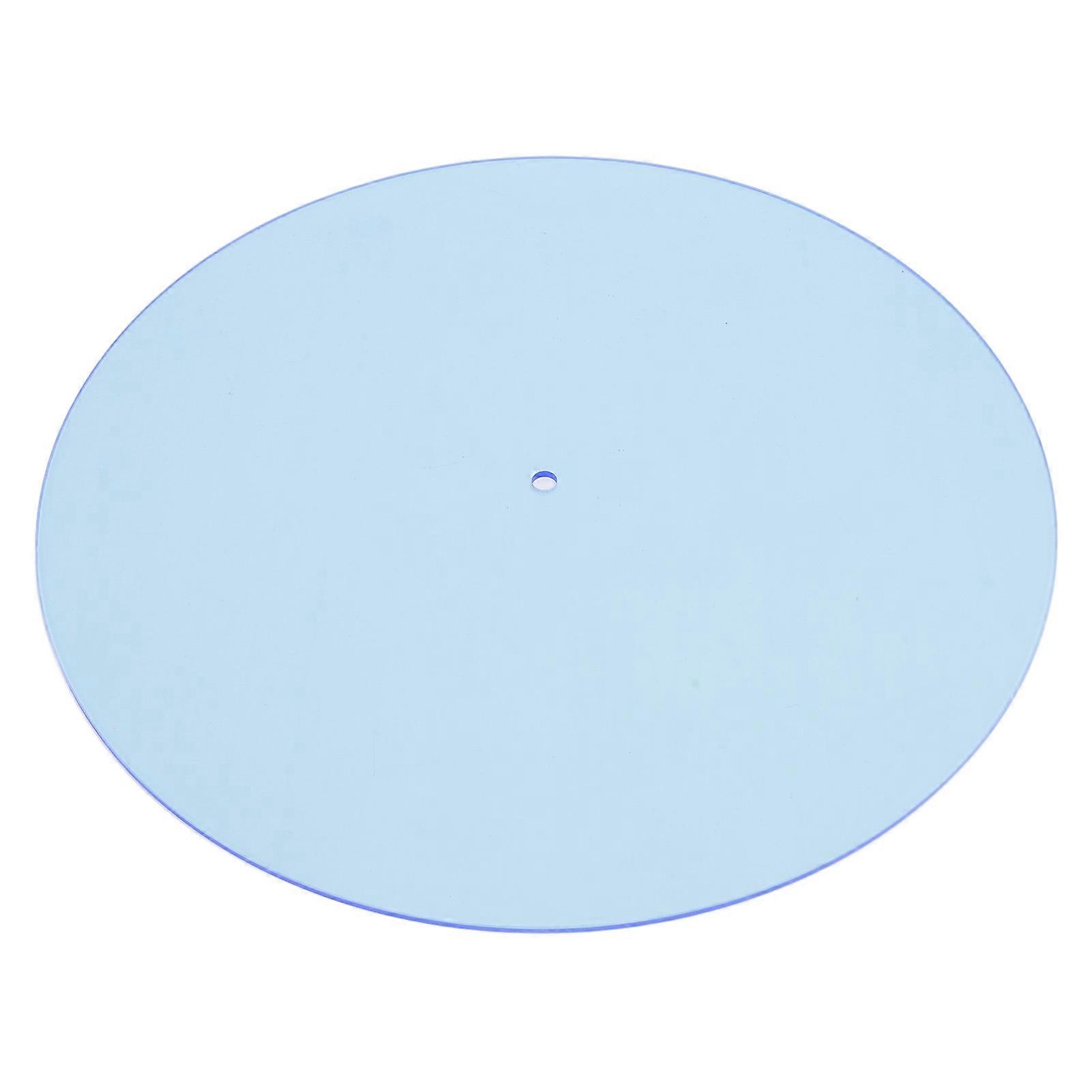 Clear Acrylic Turntable Mat to Reduce Static, Dust and Noise, for 12 Inch Vintage Record Player, Light Blue