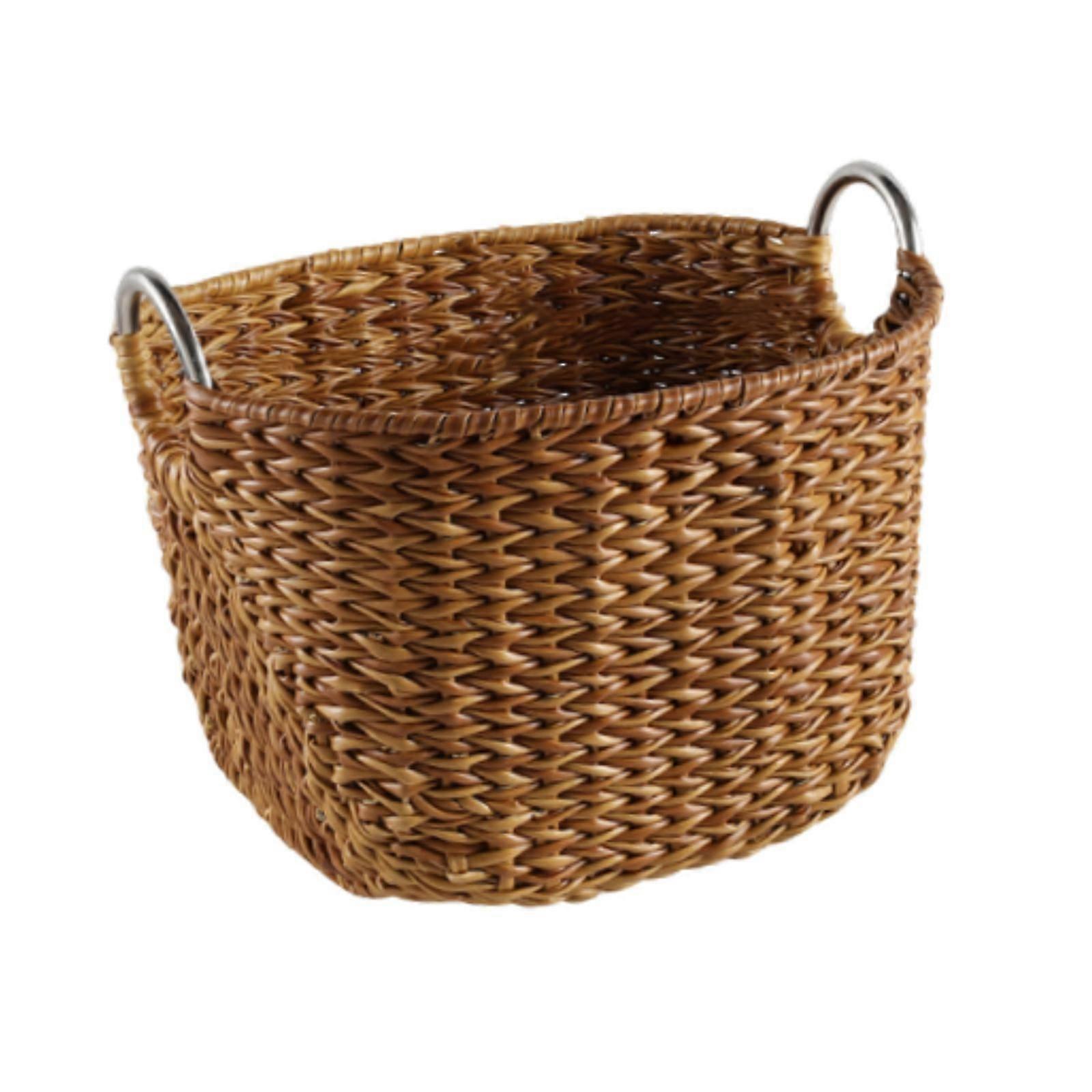 Handwoven Laundry Basket Versatile Storage Container for Dorm Bedroom Indoor