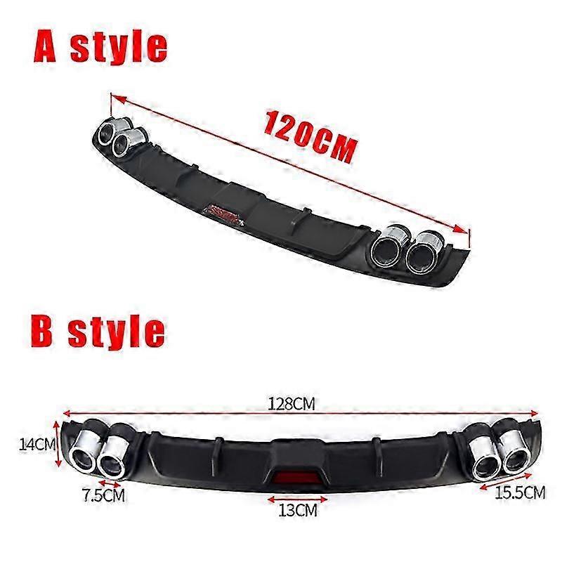 Universal rear bumper spoiler rear lip rear spoiler rear car ABS ...