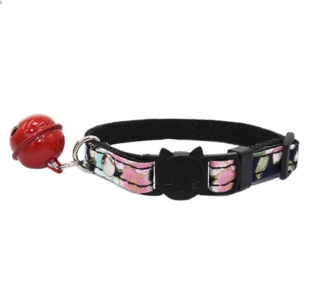 Cat Collar with BellAdjustable Cute Kitty Collars, Pet Collar, Breakaway Cat Collar Solid & Safe Collars for Cats  S