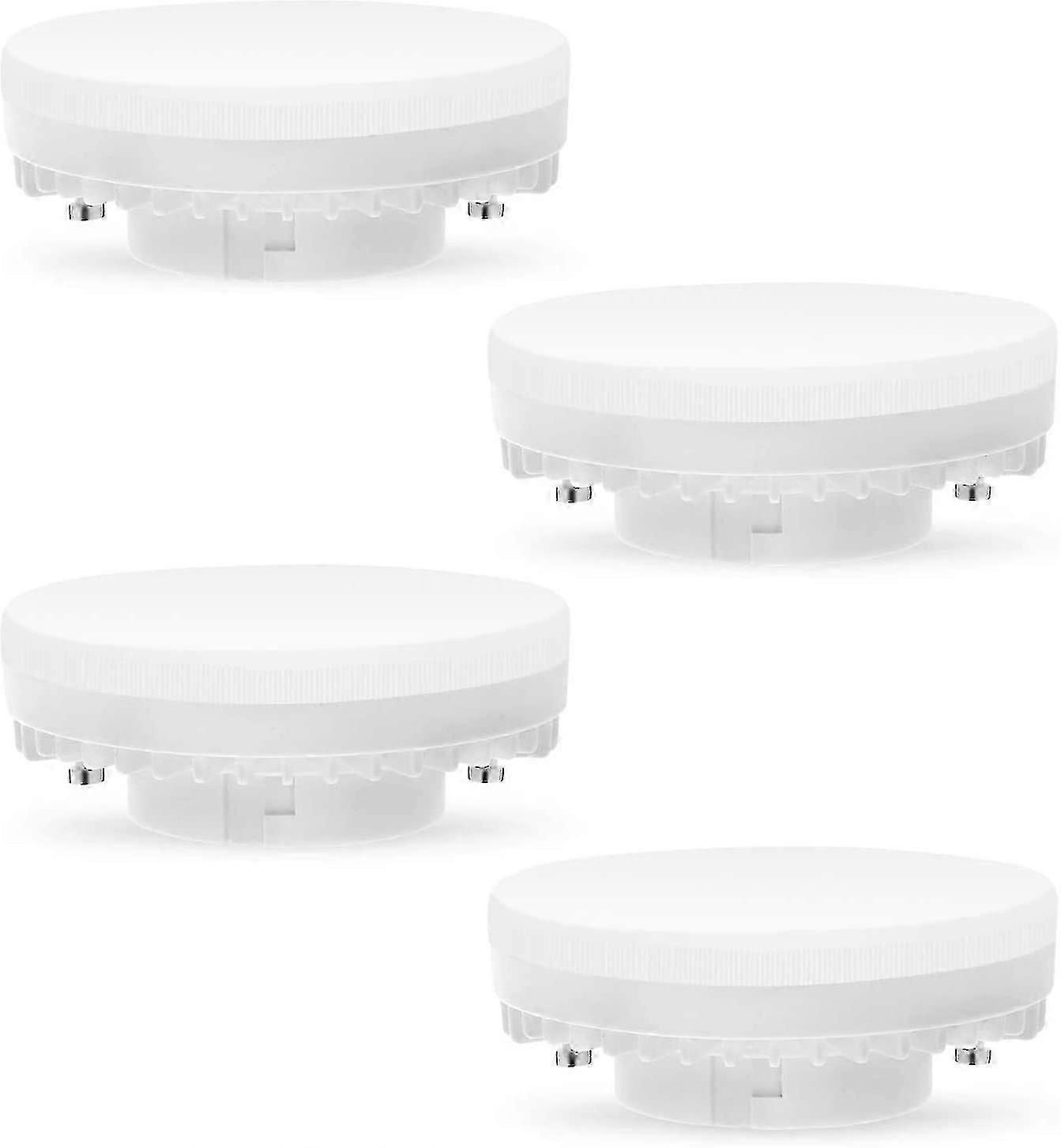 4 قطع Gx53 لمبة LED 7 واط 3000 كيلو ، أبيض دافئ ، غير قابل للتعتيم ، بدون وميض ، يحل محل 50 واط هالوجين Gx5.3 أو Cfl 9 واط 13 واط ، 560 لومن ، 120