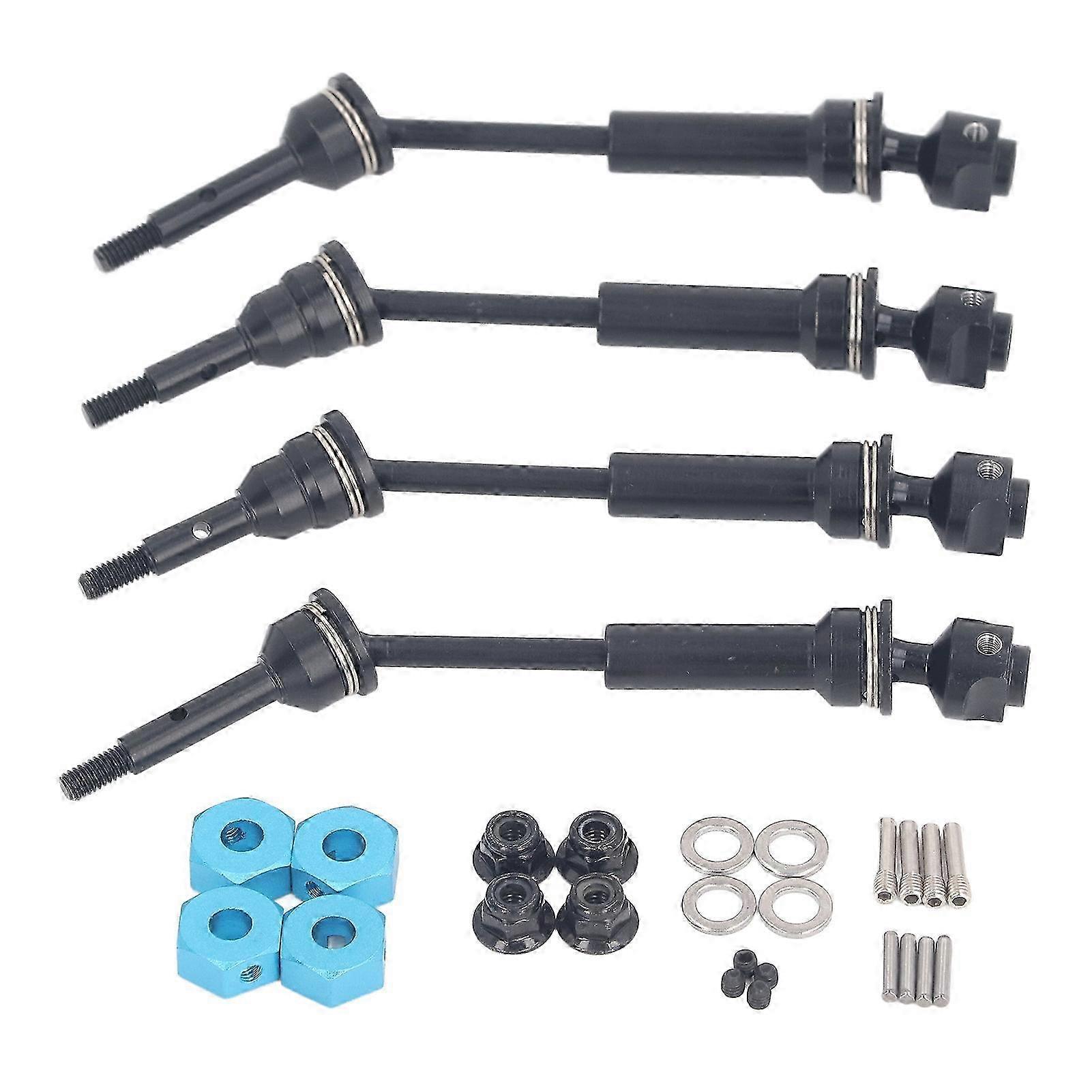 4Pcs RC Car Drive Shaft Set Front Rear Universal Axles for Traxxas 4X4 Rustler 1/10 Replacement Parts f74