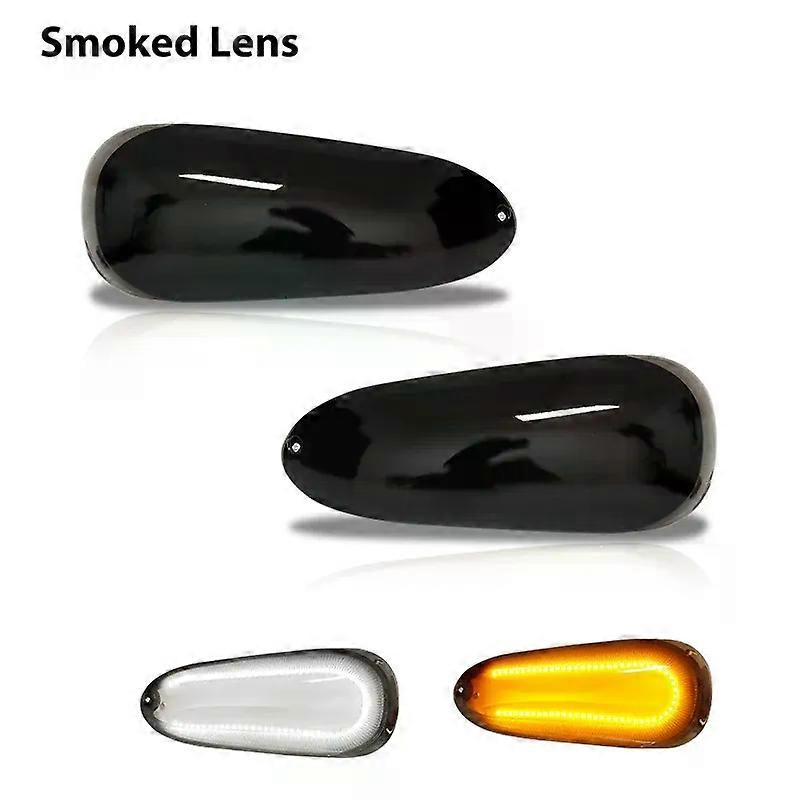 Applies to 2pc Car Bumper  Signal Lights Amber Turn Signal Replace LED Daytime Running Light For 1994-1998 Mitsubishi 3000GT White LED DRL