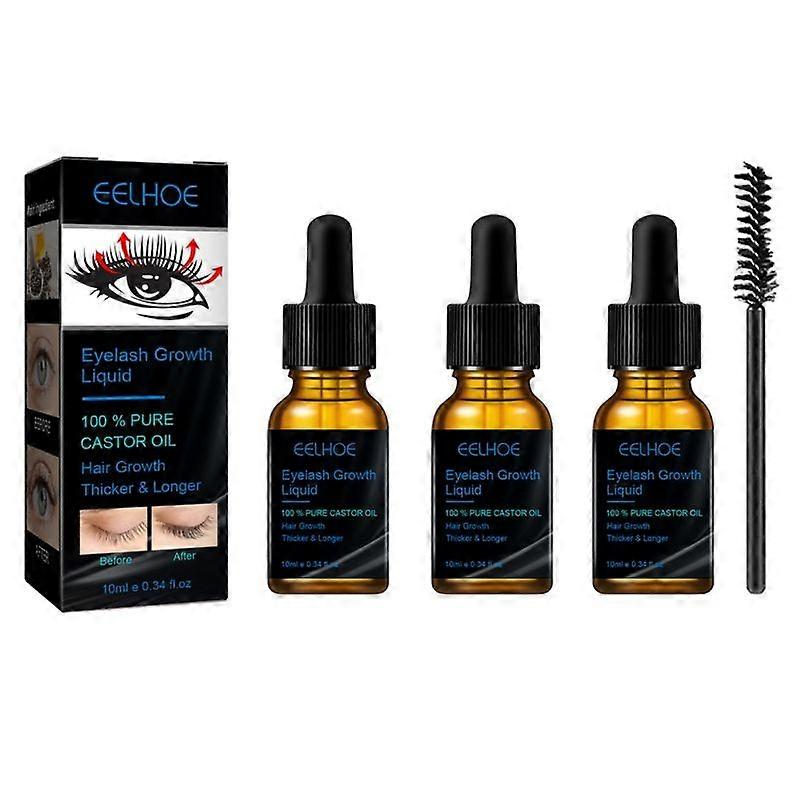 3Pcs Castor Wimpern Wachstum Öl Basis Primer Advance Wimpernwachstum