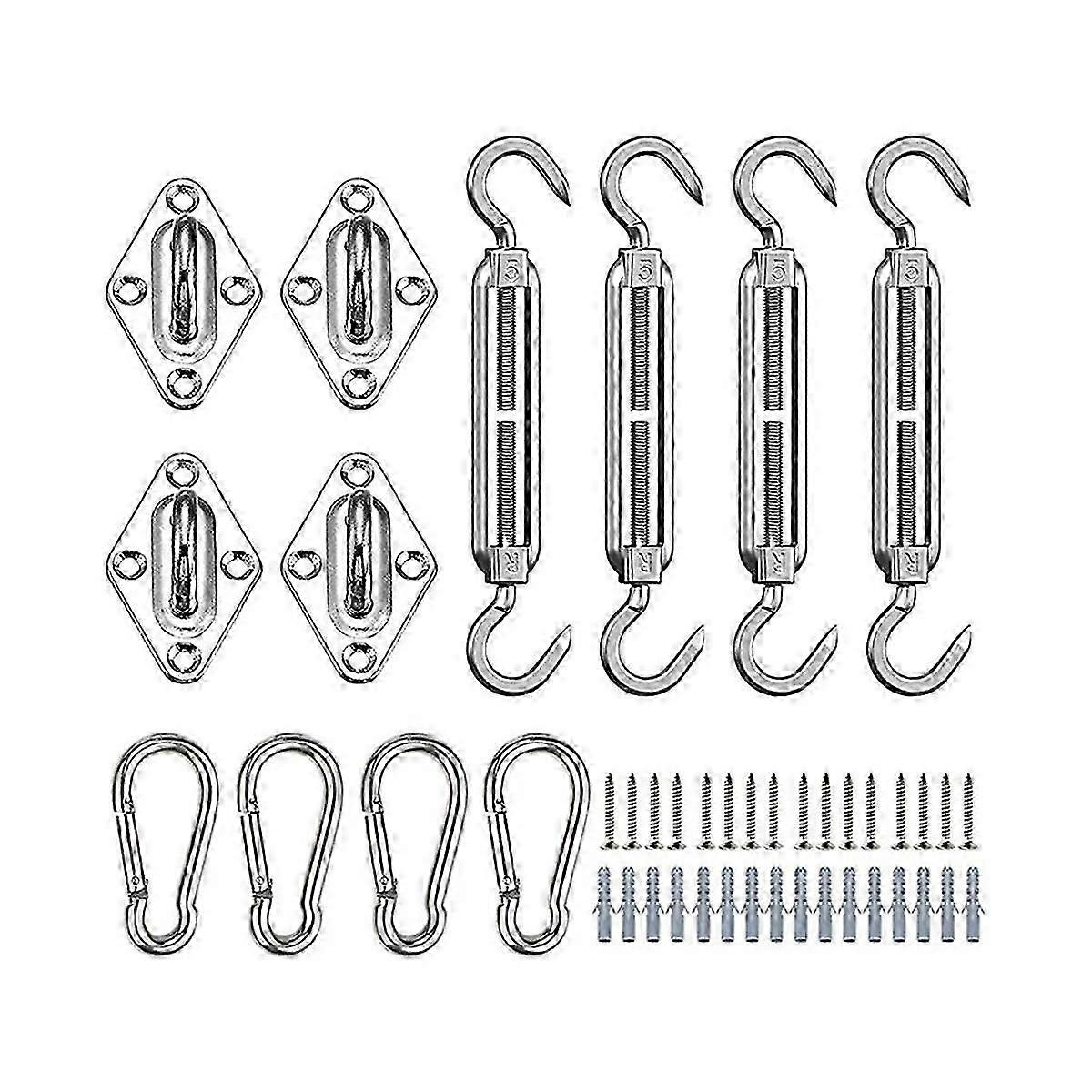 Shade Sail Fixing Kit Awning Attachment Set for Triple-Cornered Steel Shade Sail Fixing Hardware Do