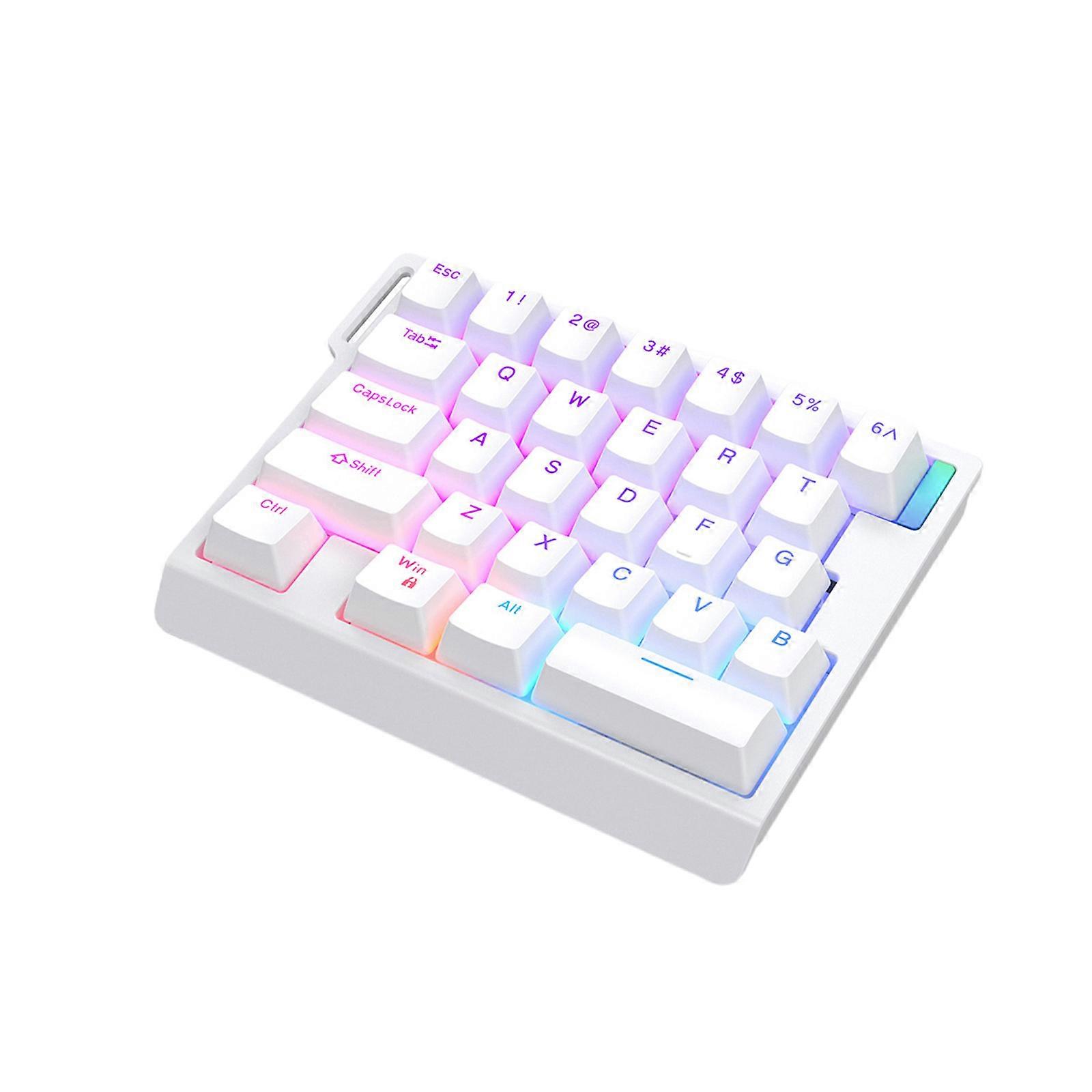 HE30 Mechanical Keyboard Magnetic Switches Color Backlighting For Rapid Response And Smooth Typing For Various Setting  White