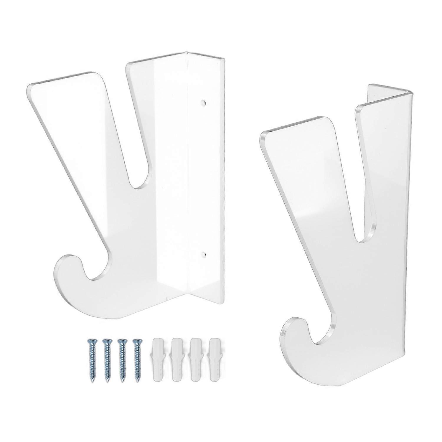 Skateboard Wall Mount Holder Horizontal Acrylic Longboard Display Rack with Storage Hook for Garage